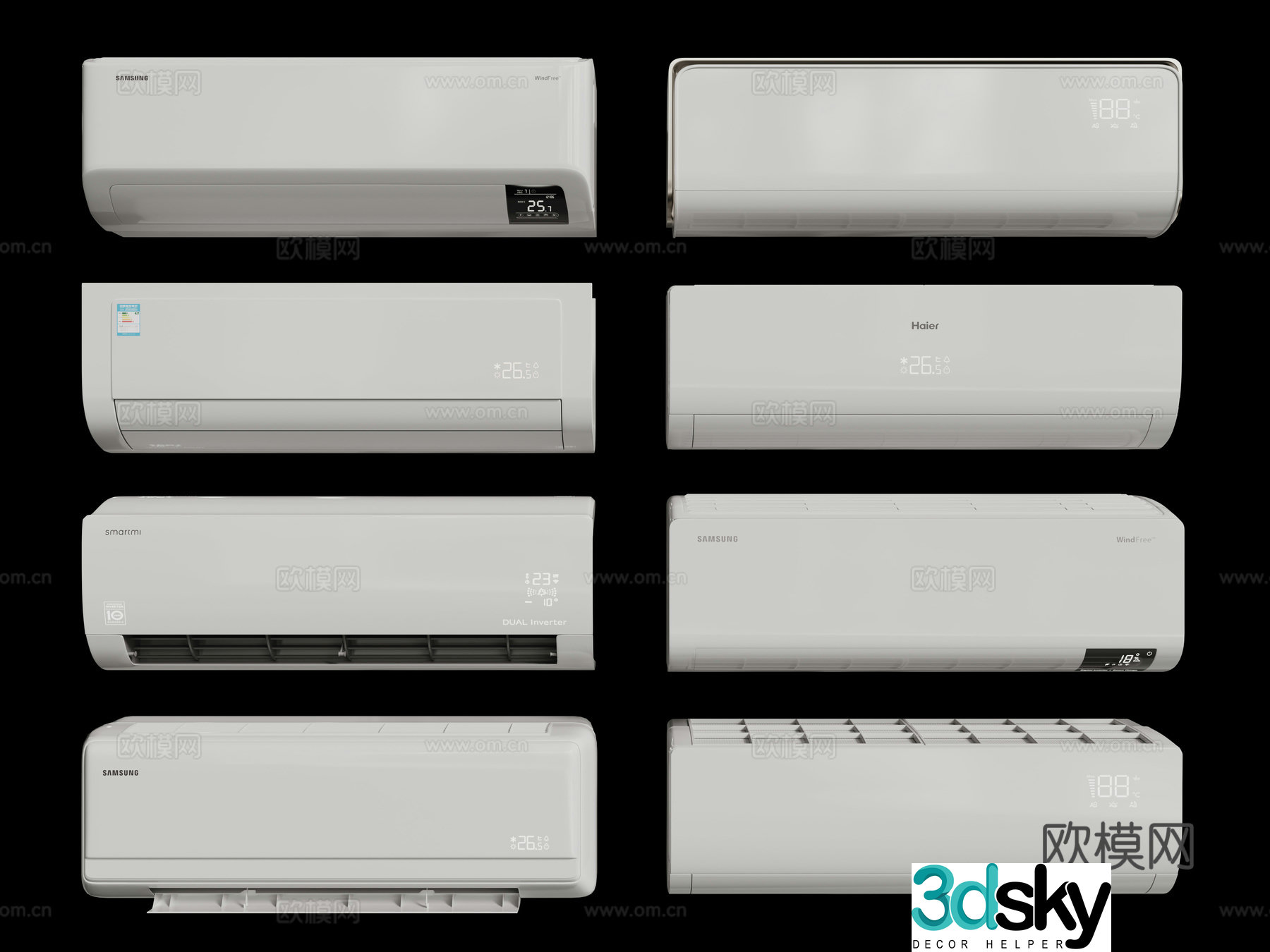 Modern air conditioner wall-mounted air conditioner indoor air conditioner 3D model