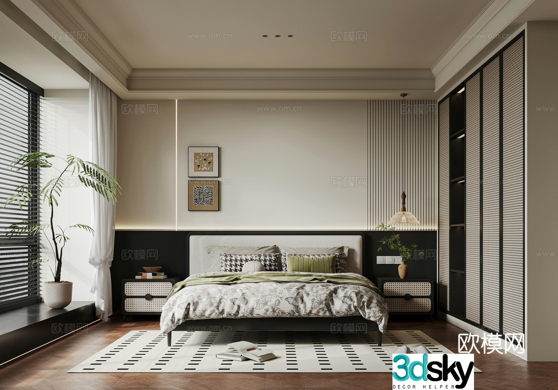 French medieval bedroom 3d model