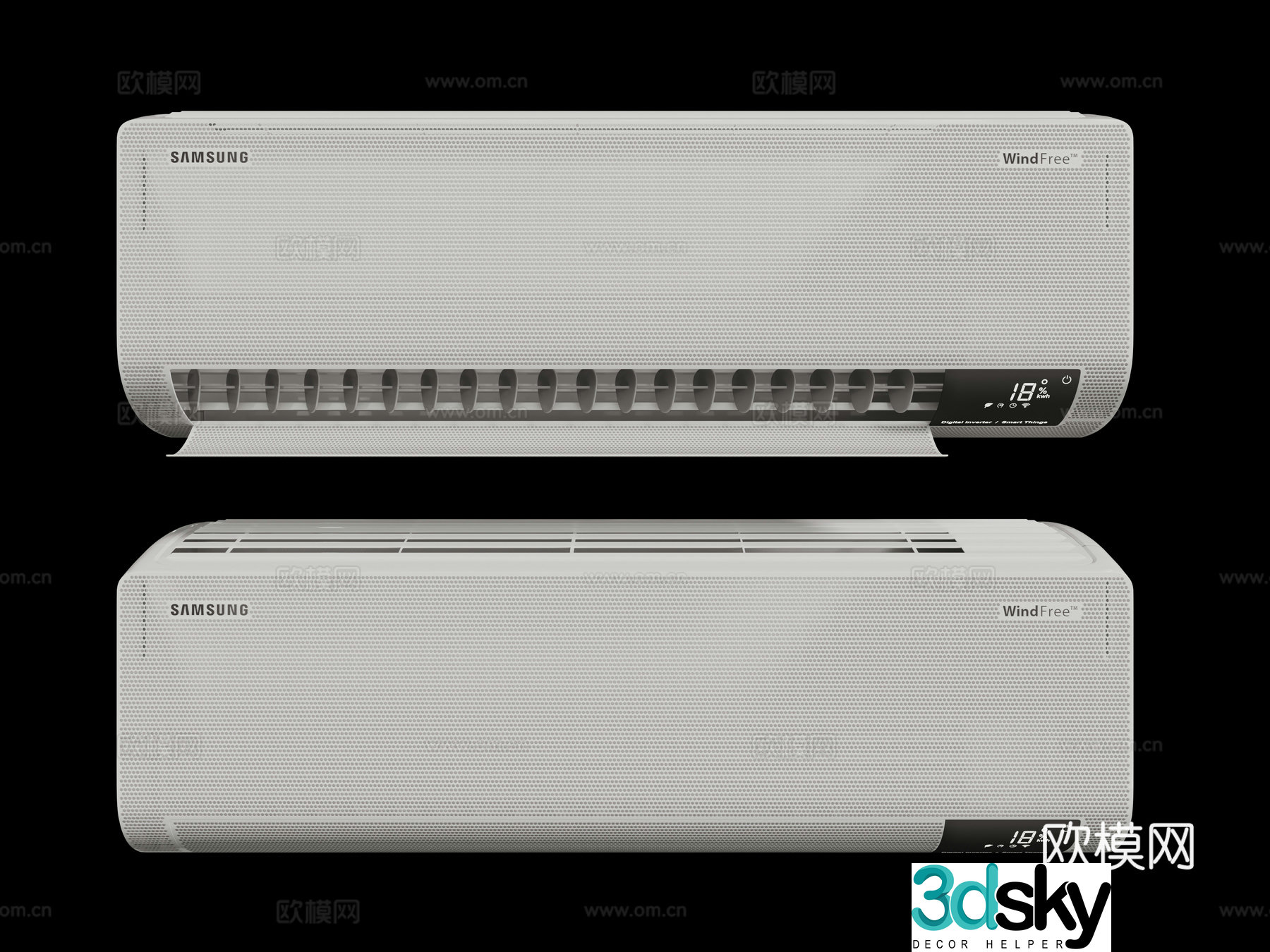 Modern air conditioner wall-mounted air conditioner indoor air conditioner 3D model