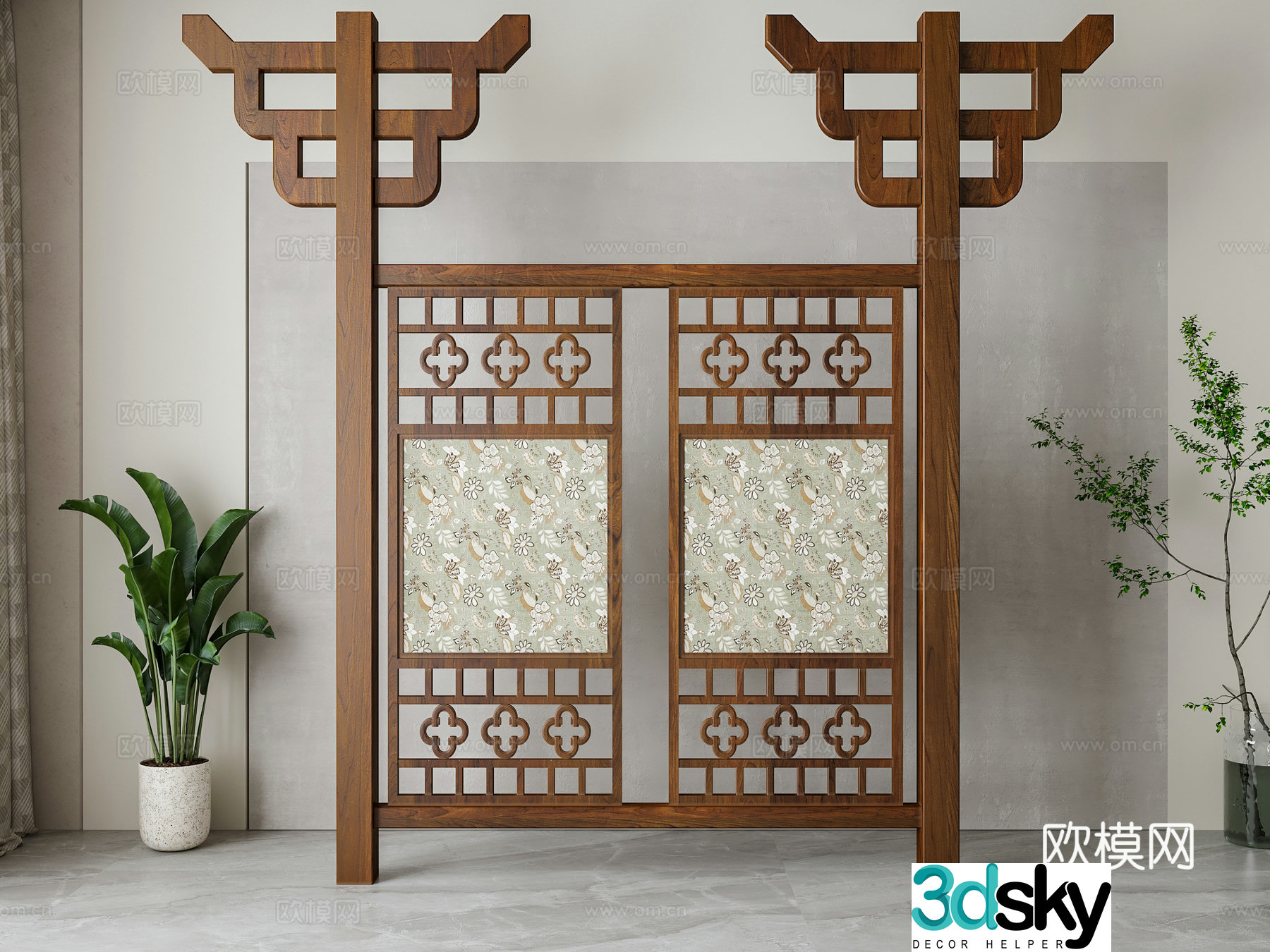 New Chinese partition 3D model