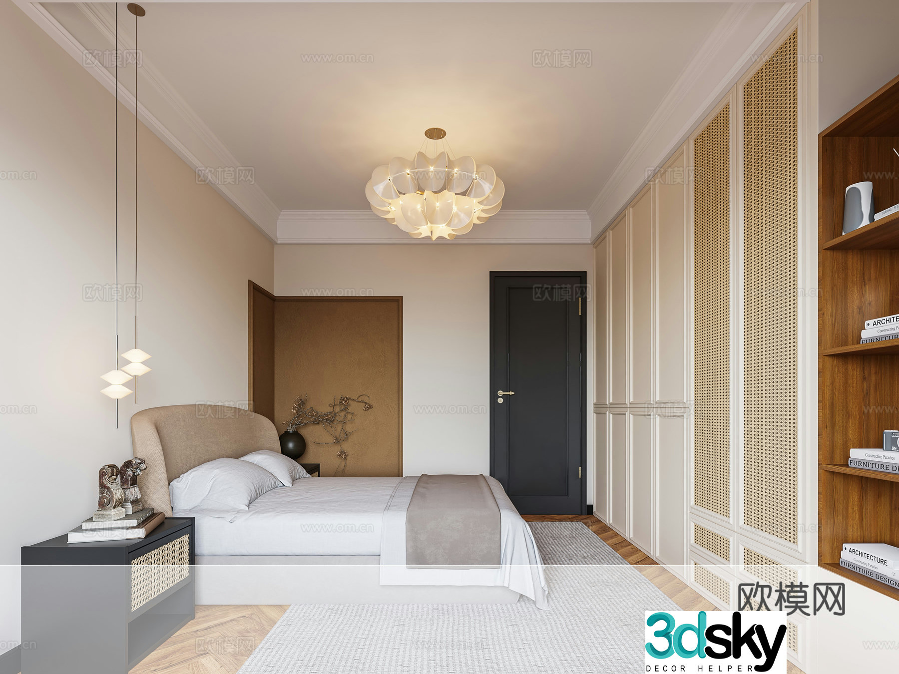 Middle-aged girl room 3d model
