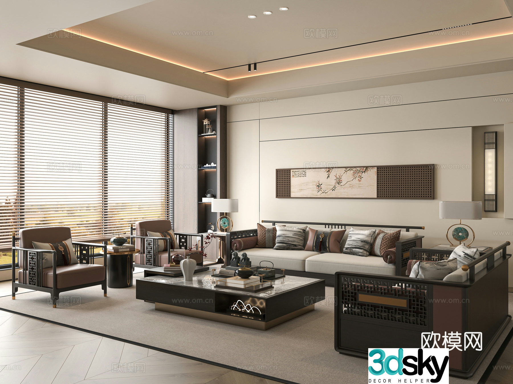New Chinese living room 3D model