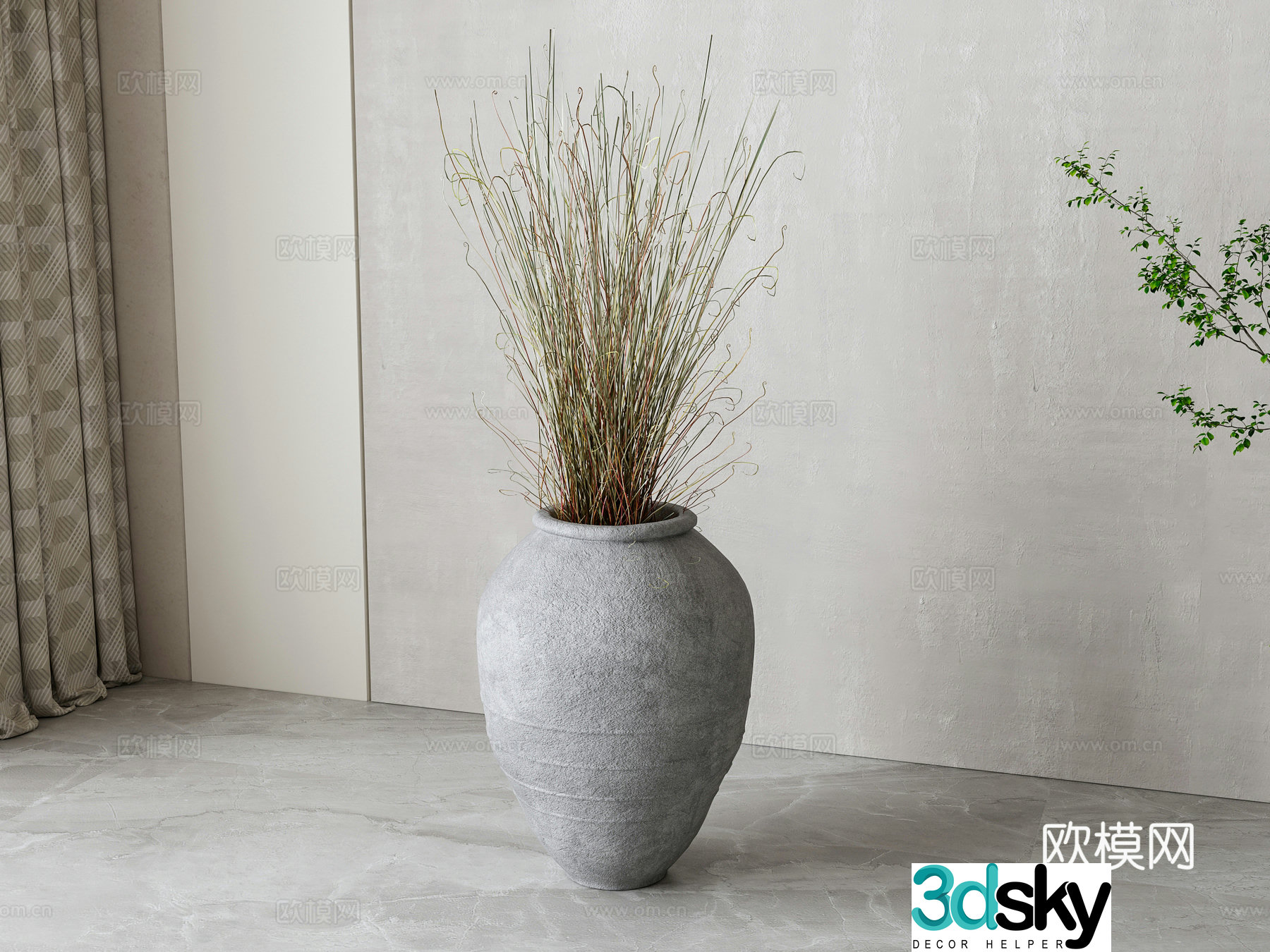 Wasabi wind floor vase 3d model