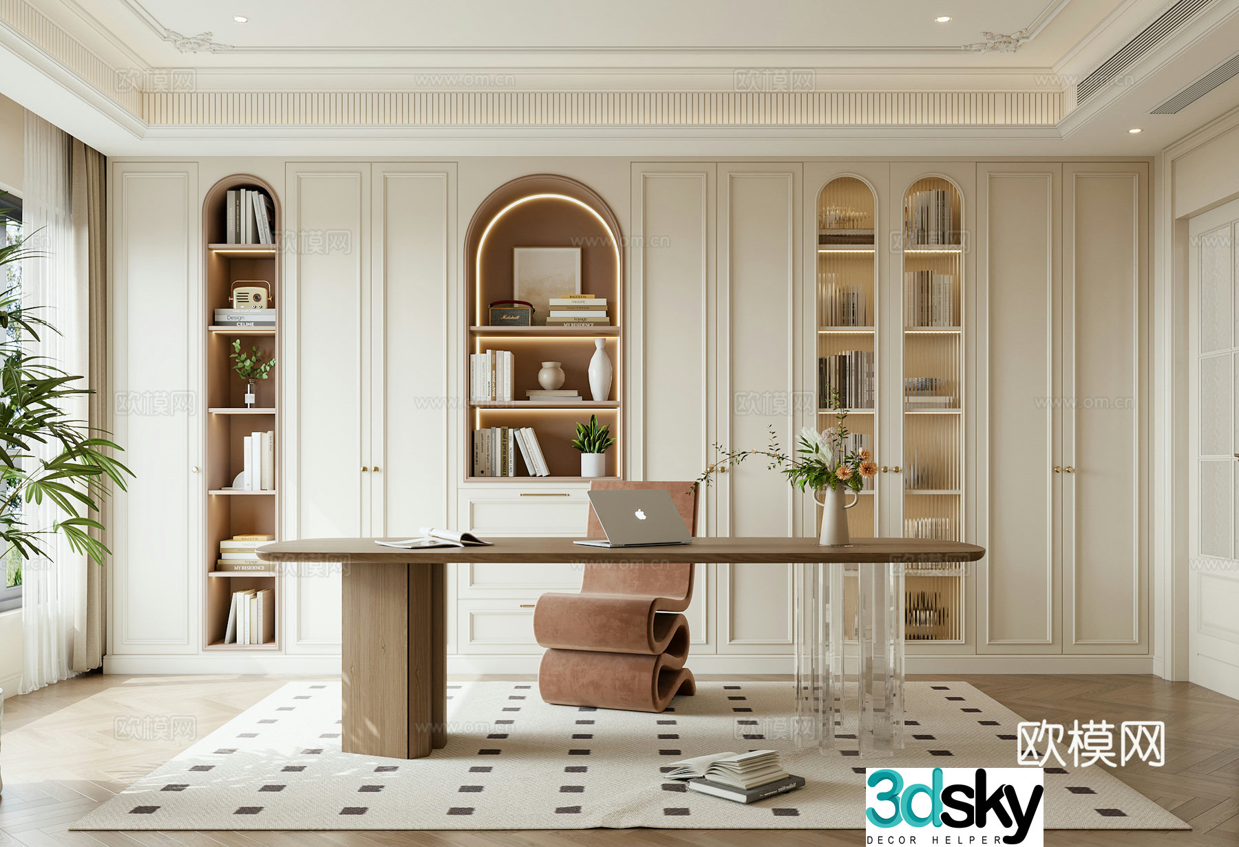 French Creamy Study 3D Model