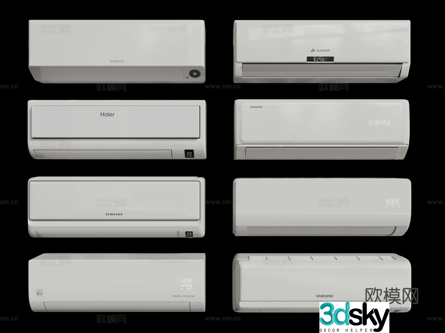 Modern air conditioner wall-mounted air conditioner indoor air conditioner 3D model