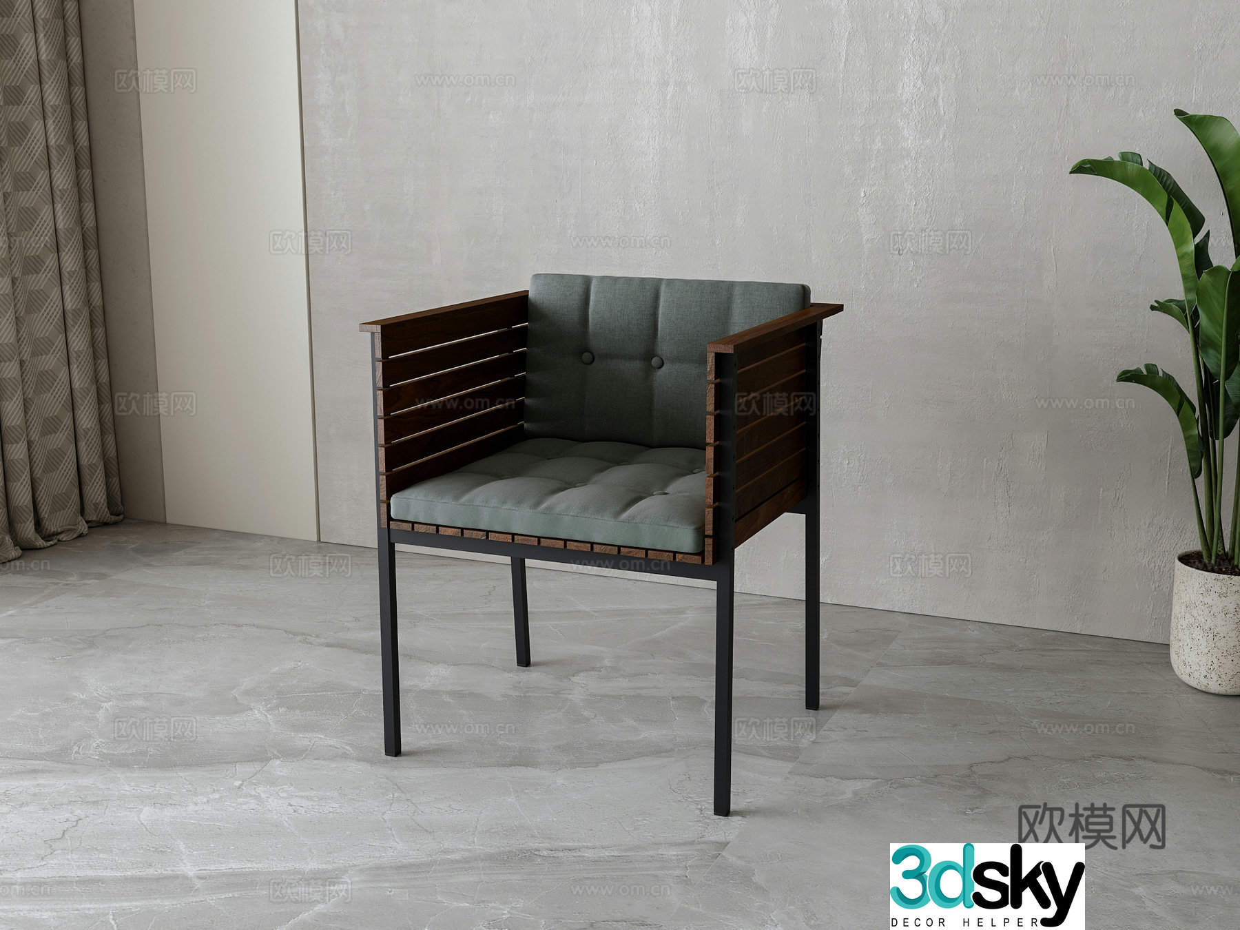Modern leisure chair 3d model