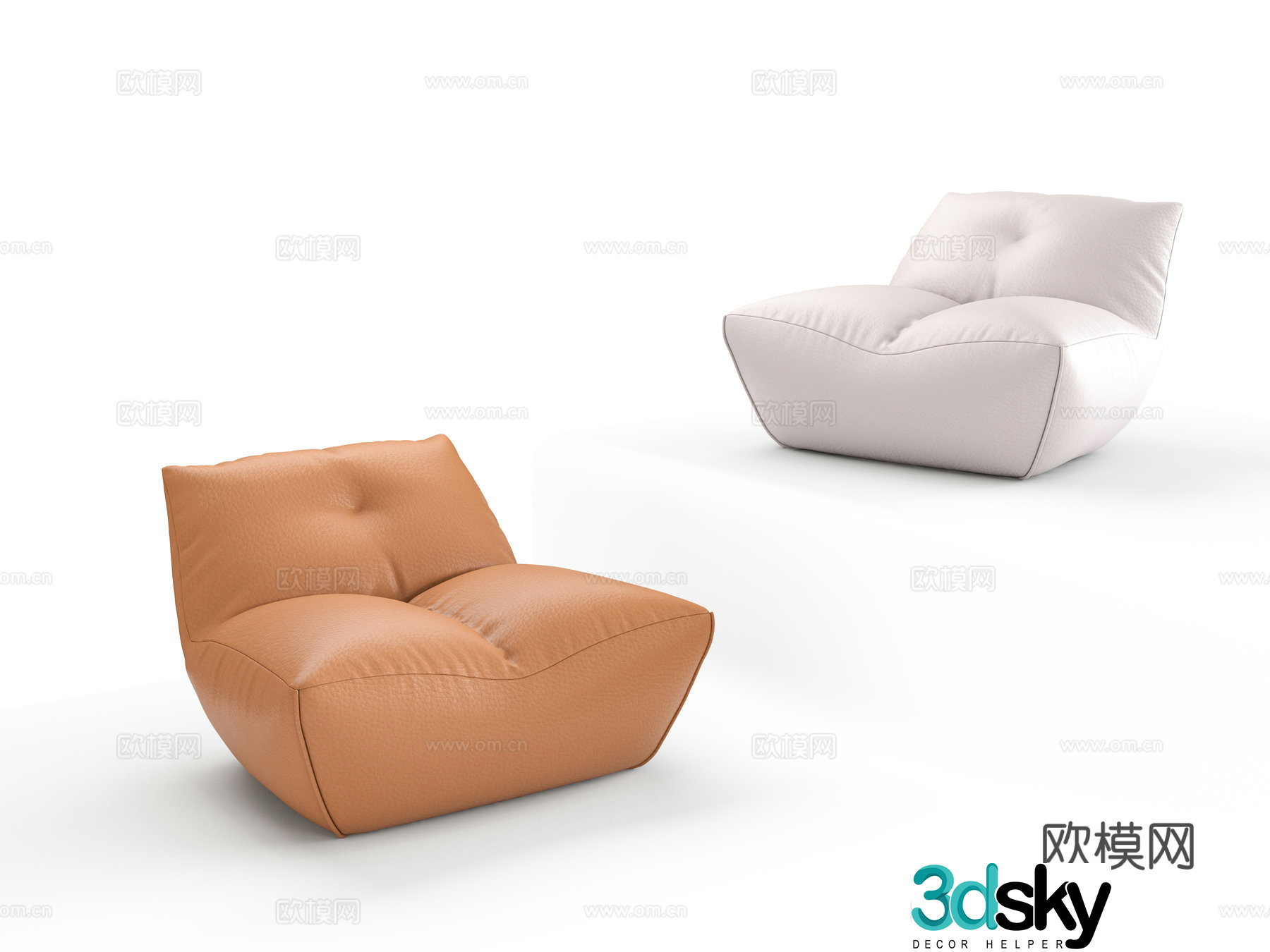 Single chair leisure chair 3d model