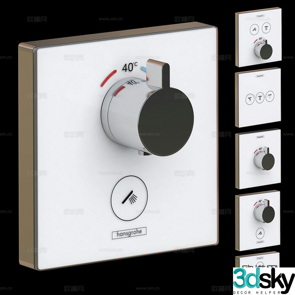 Hansgrohe ShowerSelect Thermostat 3D Model