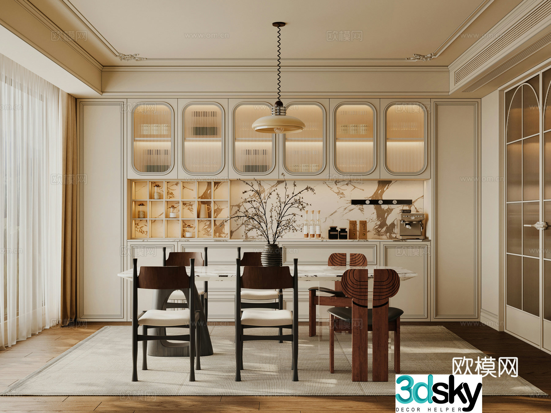 French restaurant 3d model