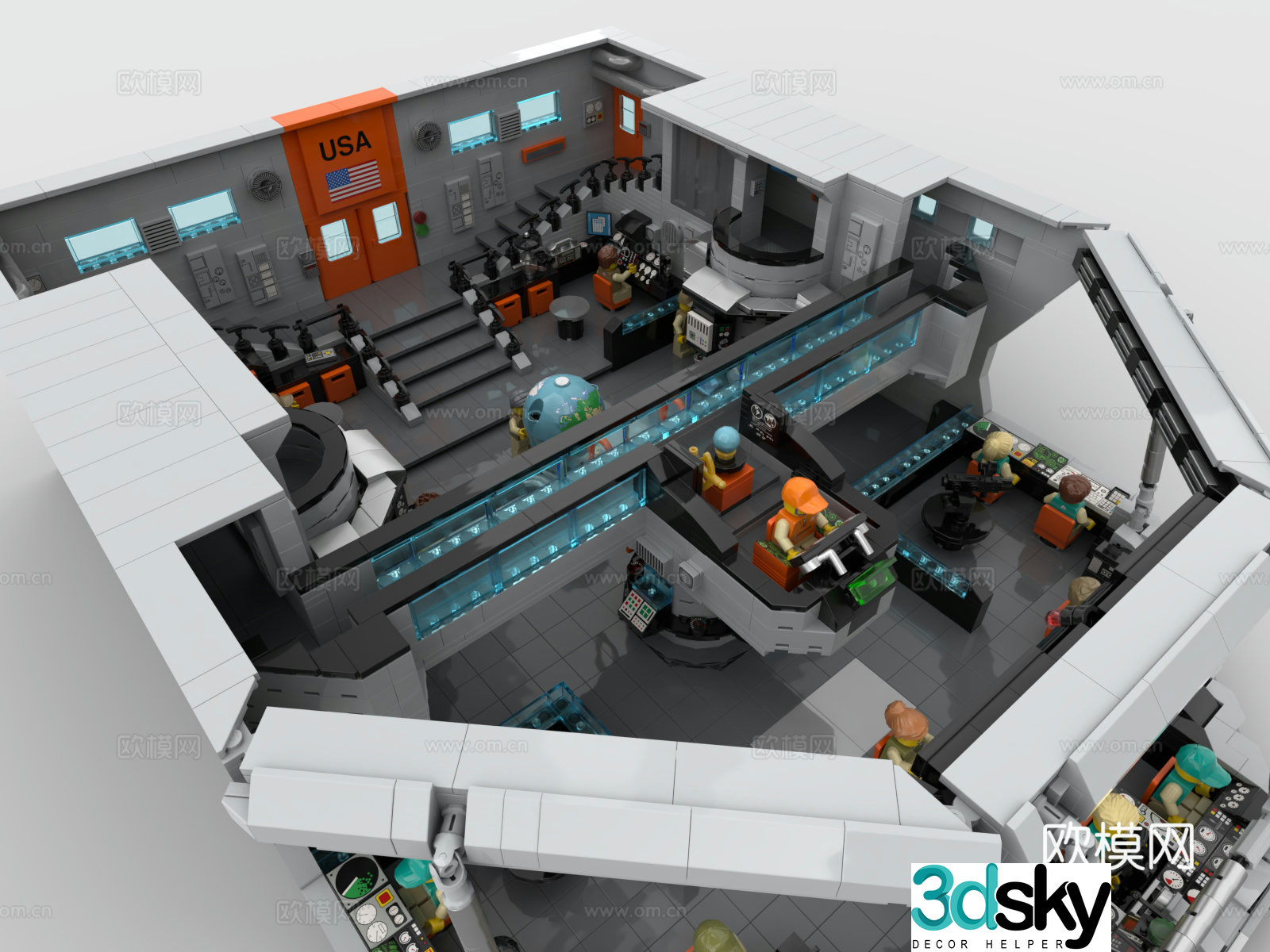 LEGO LEGO Toys Building Blocks Ship Control Room Bridge Command Tower 3D Model