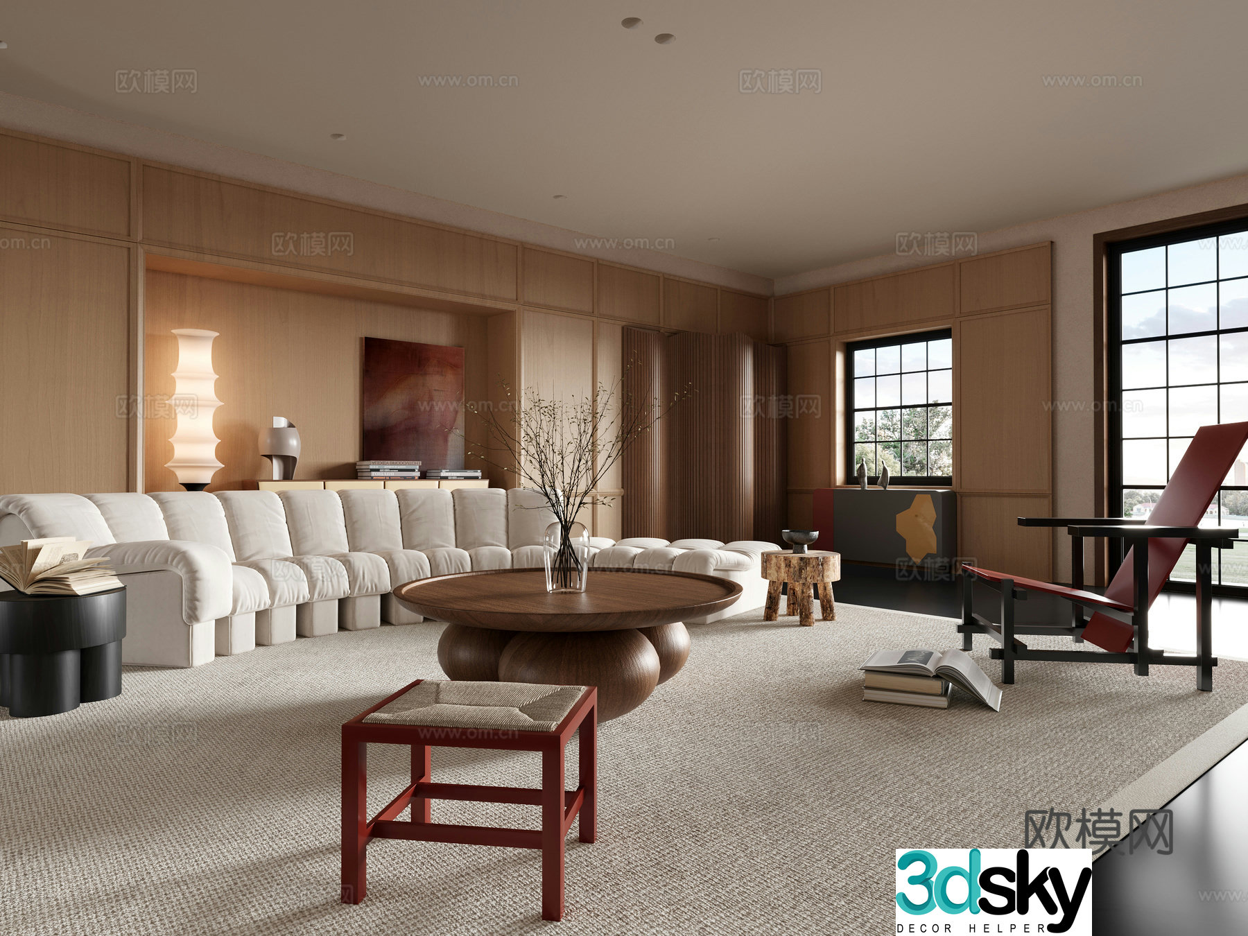 Middle Ages Living Room 3D Model