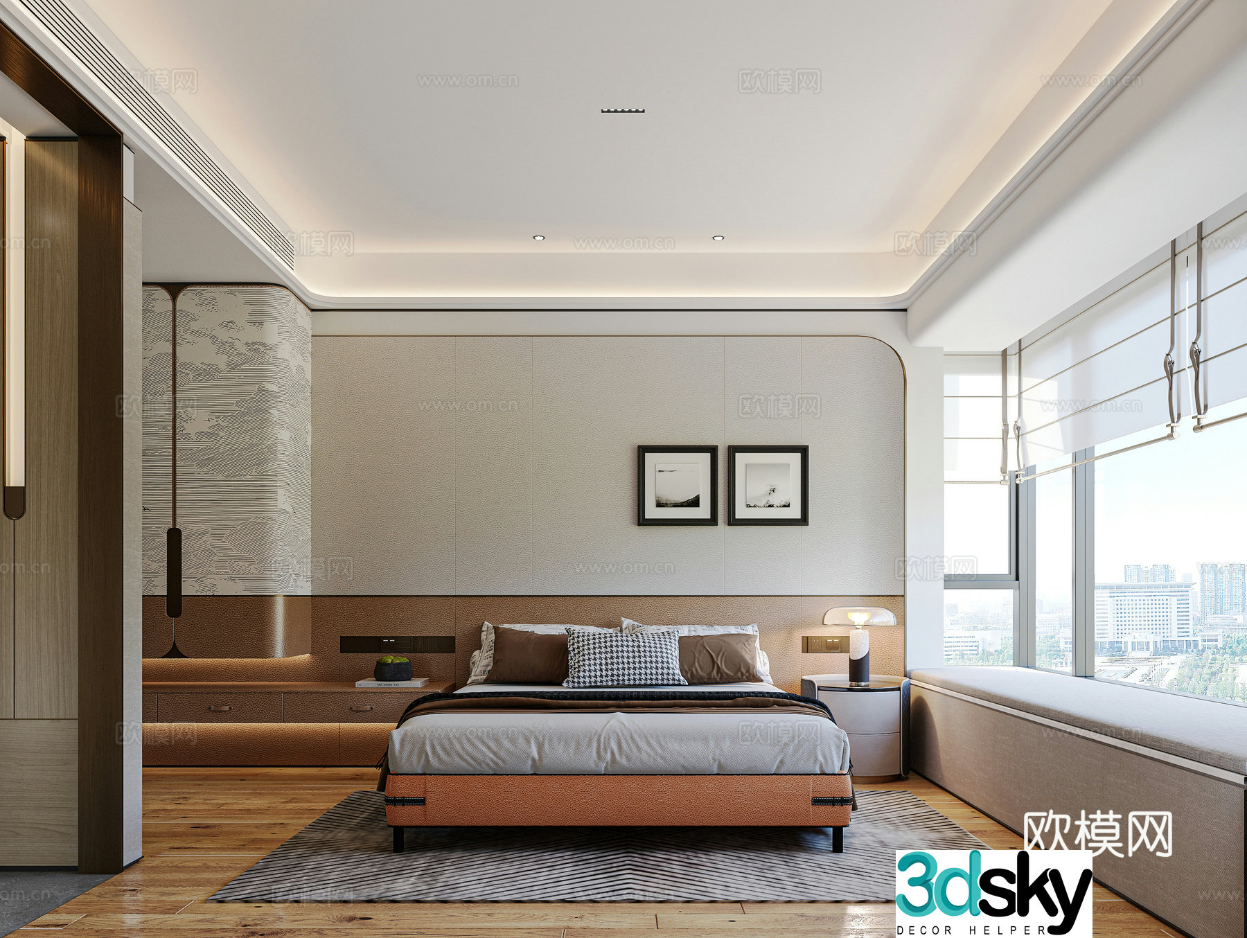 Modern bedroom 3d model