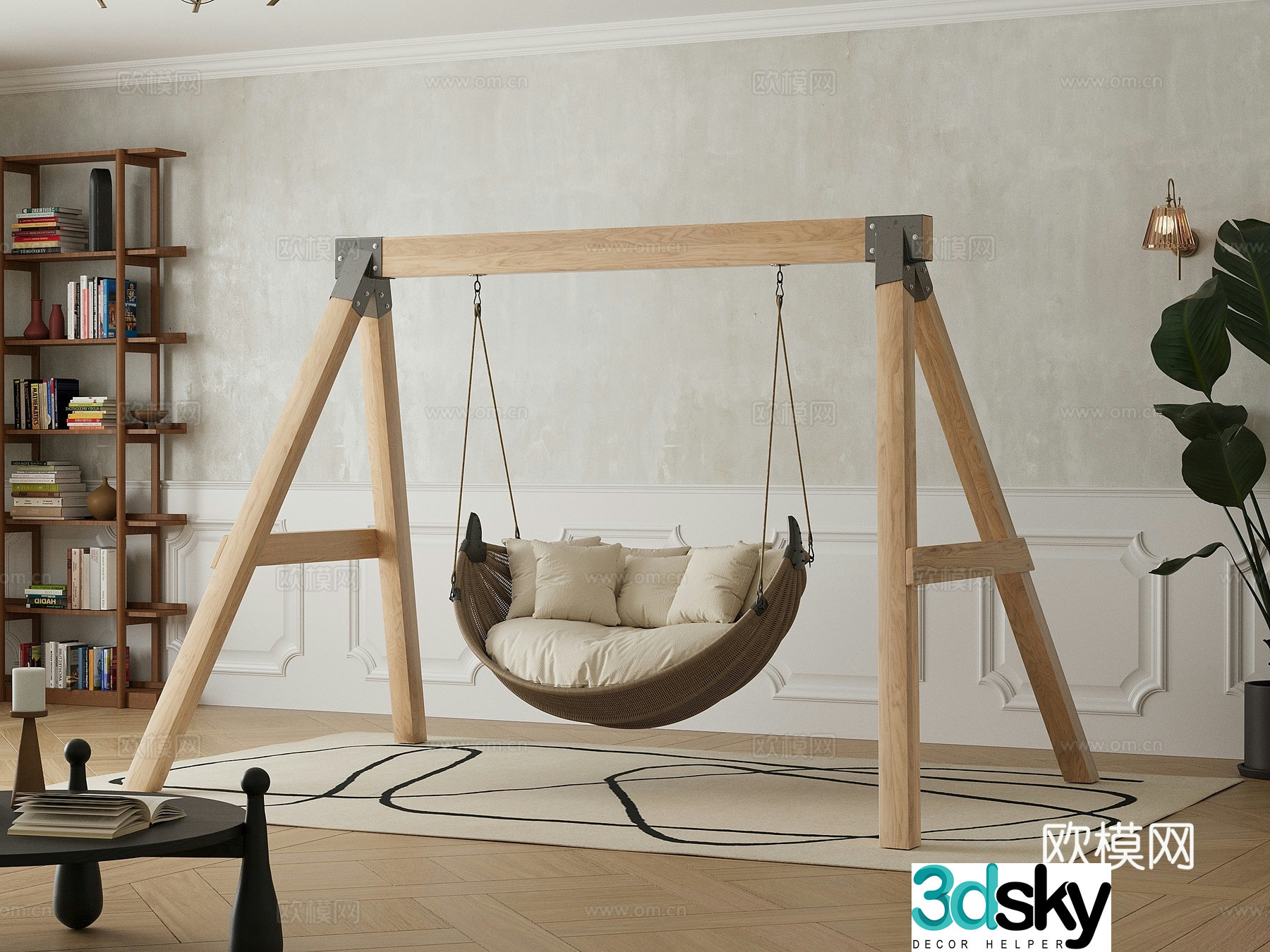 3D model of indoor swing reading area