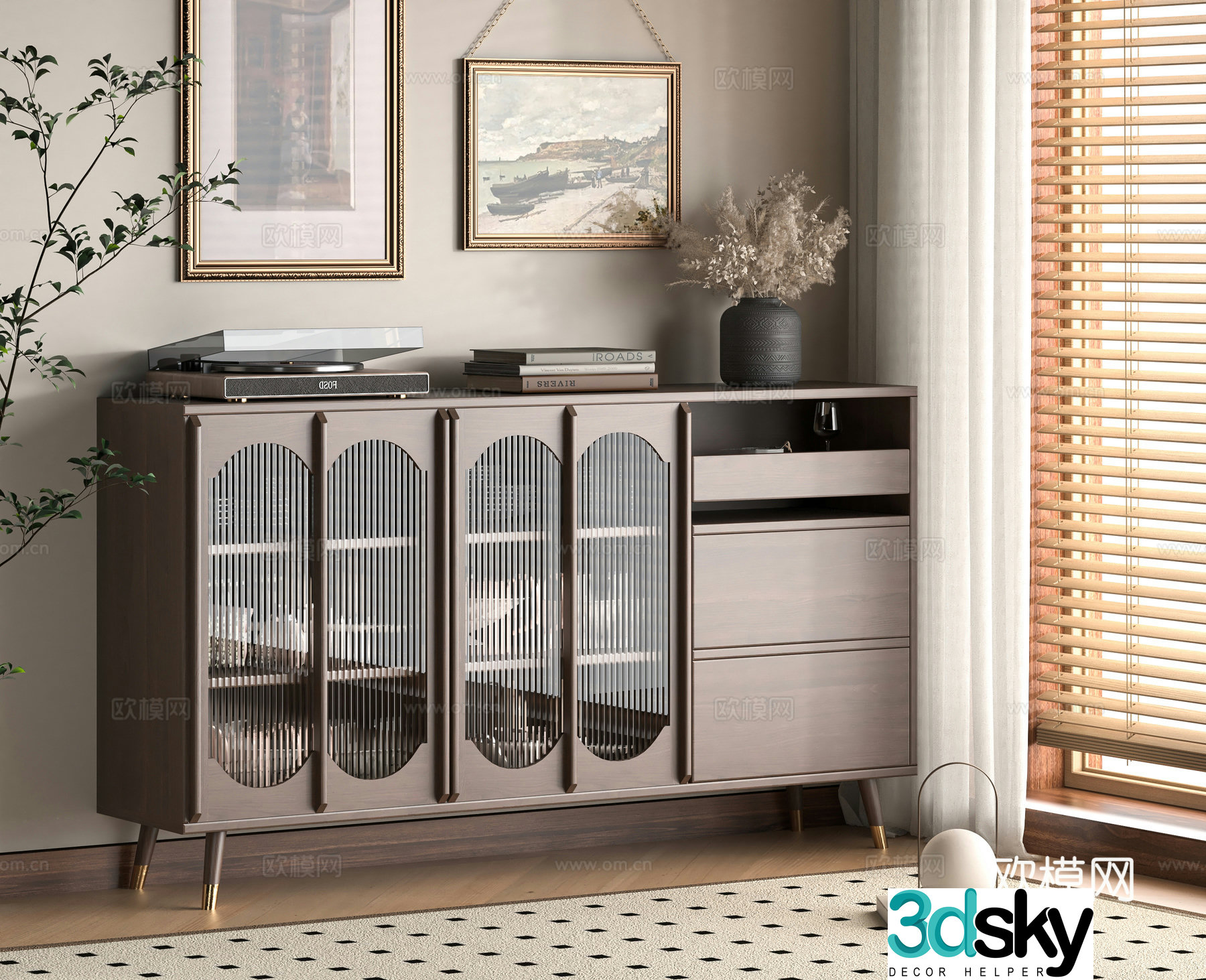 Middle-aged sideboard 3D model