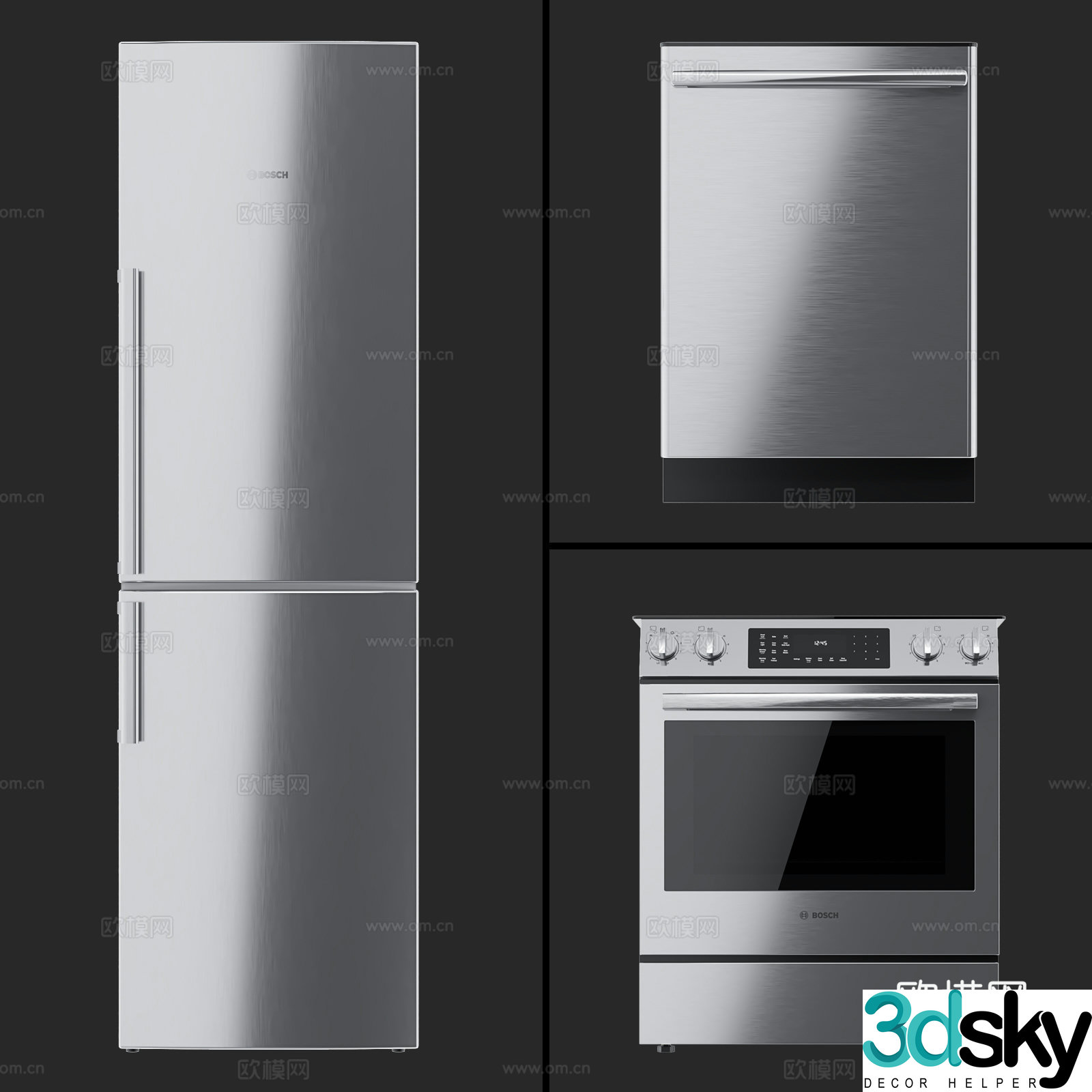 Refrigerator Oven 3D Model