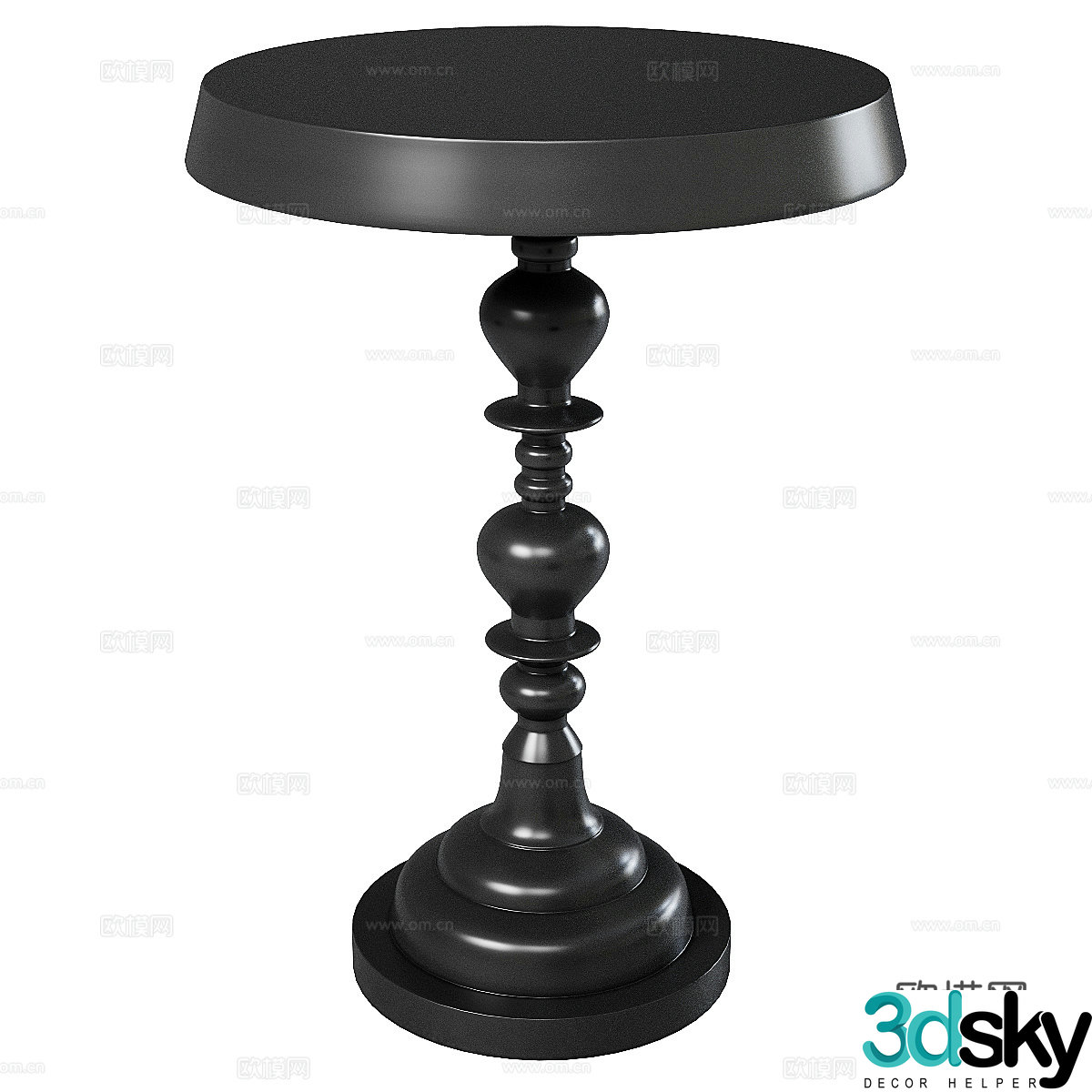 Classical side table Retro side table Model side table Decorative side table Round side table Bedside side table Sofa 3D model