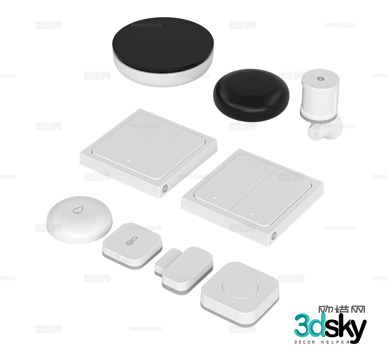 smart home appliances smart appliances smart home appliance components switch panel switch button 3d model