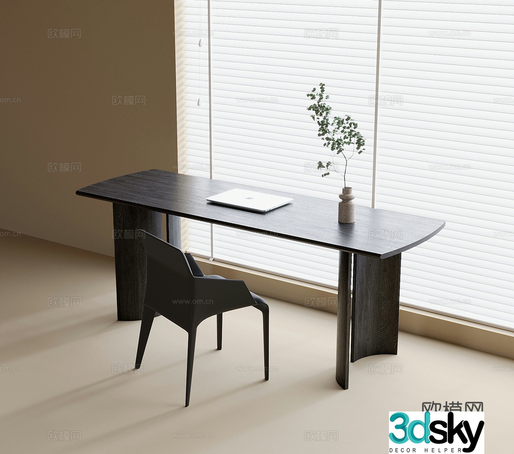 Modern desk chair desk chair 3d model