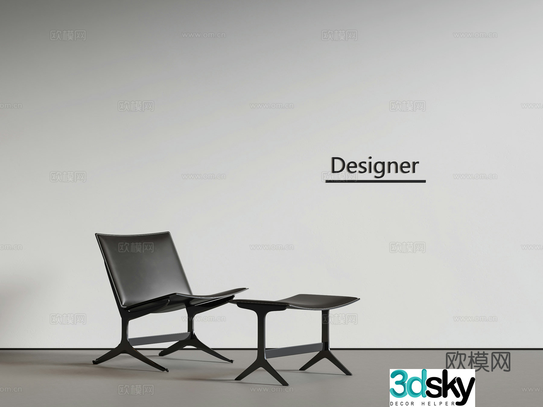 Modern casual chair sofa chair 3d model