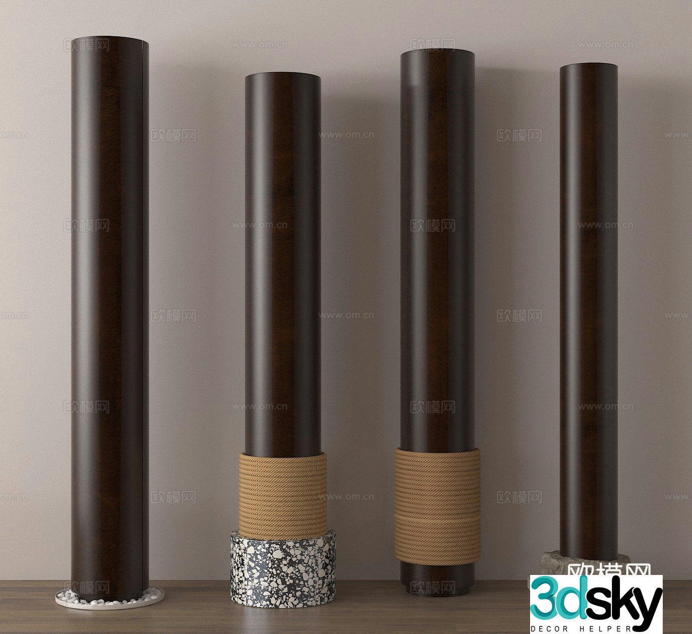 Column Cylinder Gate Column 3D Model