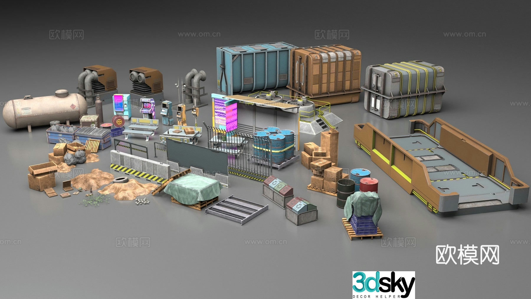 3D model of urban public facilities
