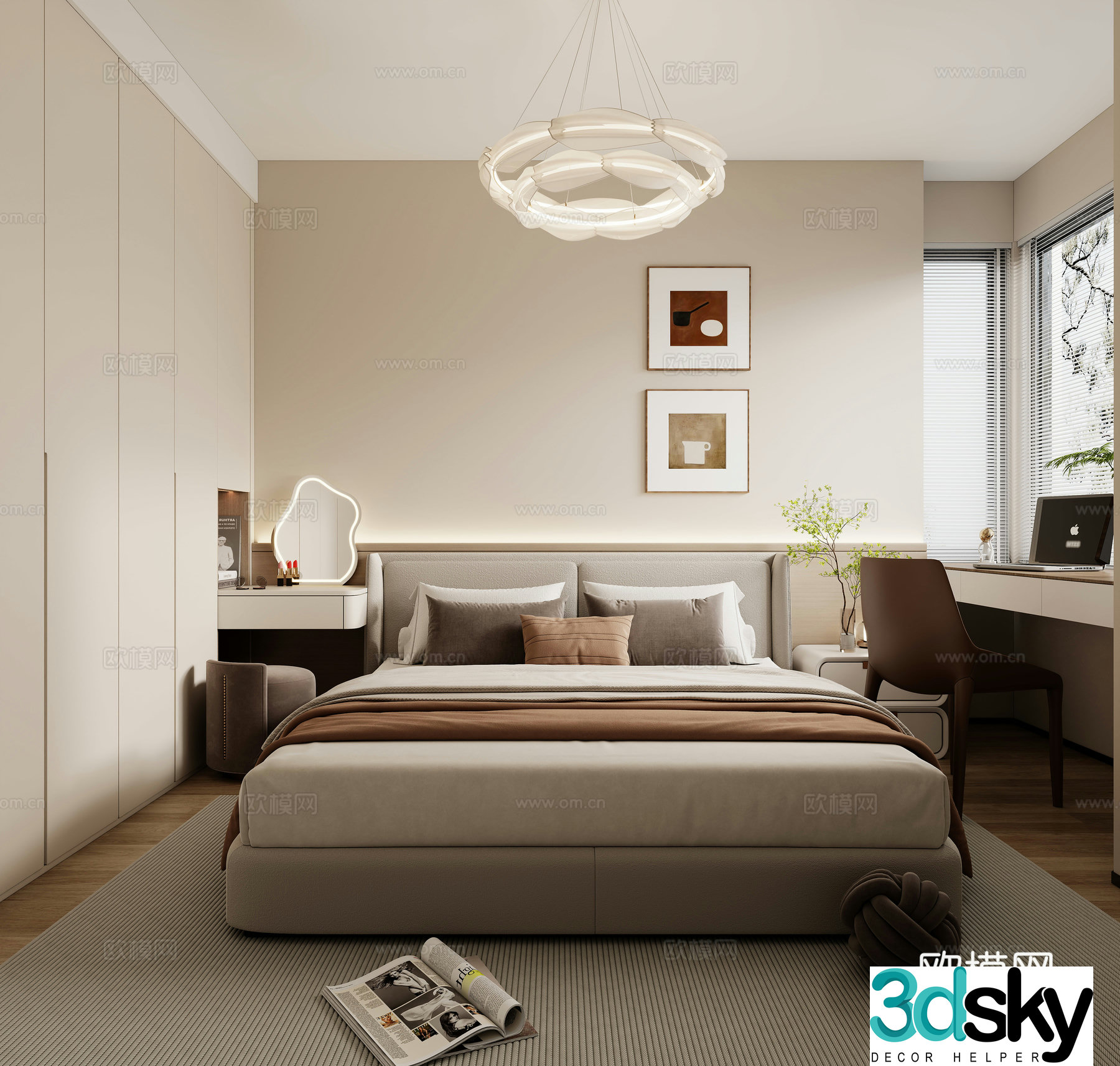 Modern bedroom 3d model