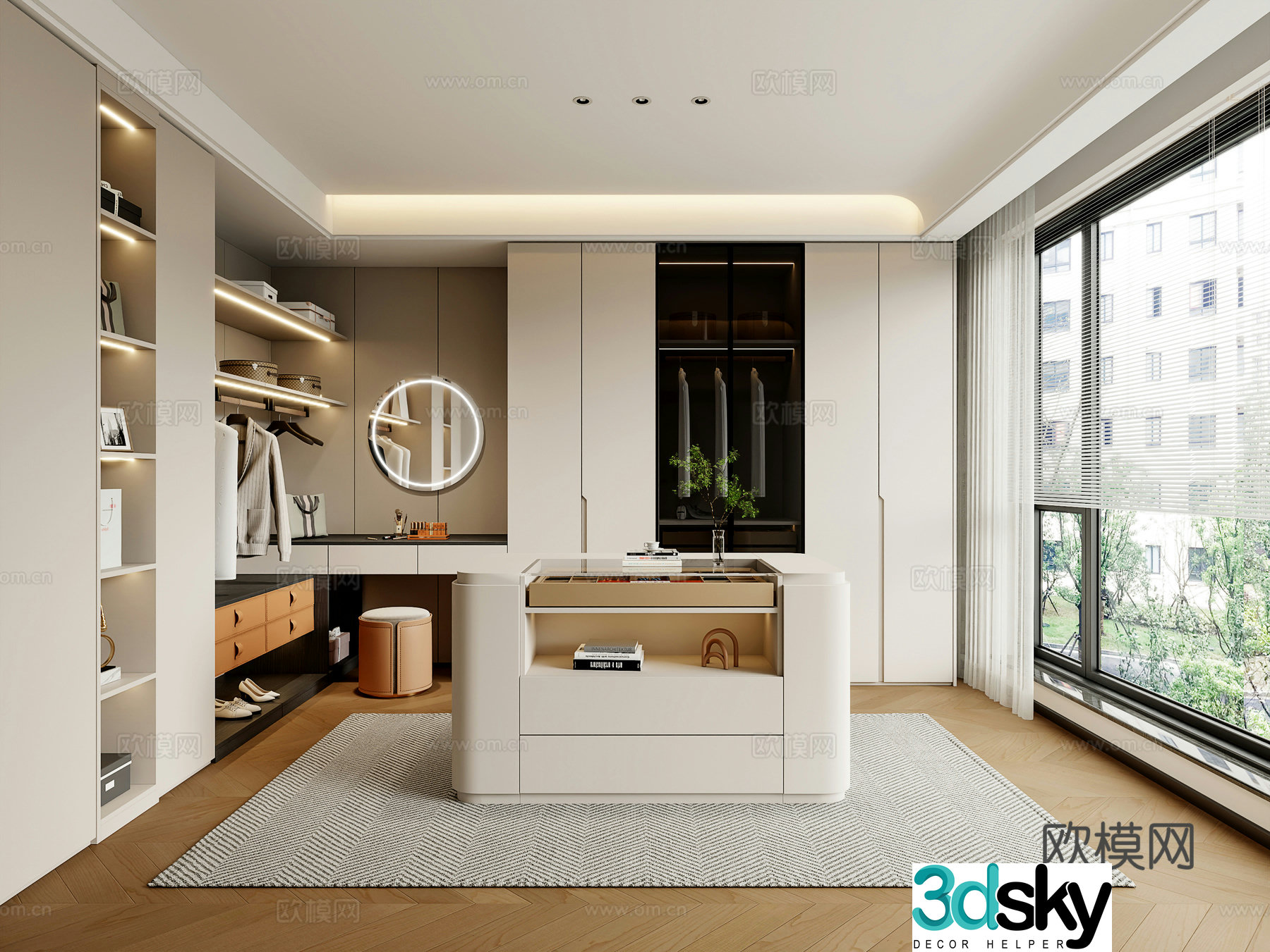 Modern cloakroom Wall-mounted cloakroom Dressing table cloakroom Island cloakroom 3D model