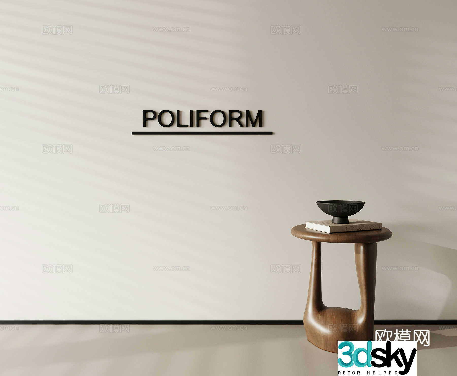 3D model of side table