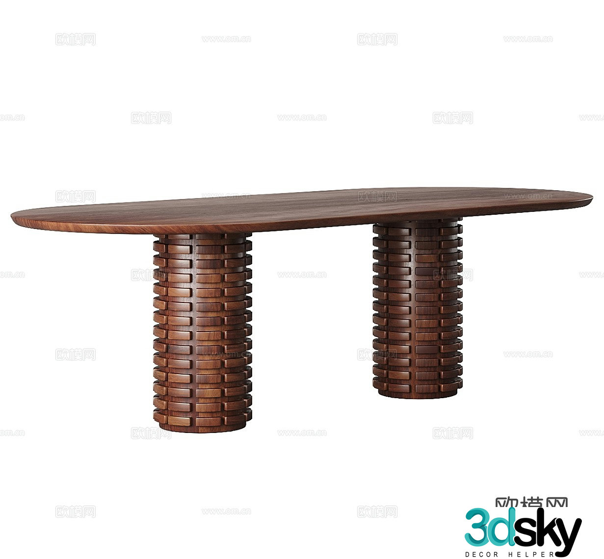 Solid wood dining table Solid wood negotiation table Wood dining table Outdoor dining table Outdoor negotiation table Garden dining table 3D model