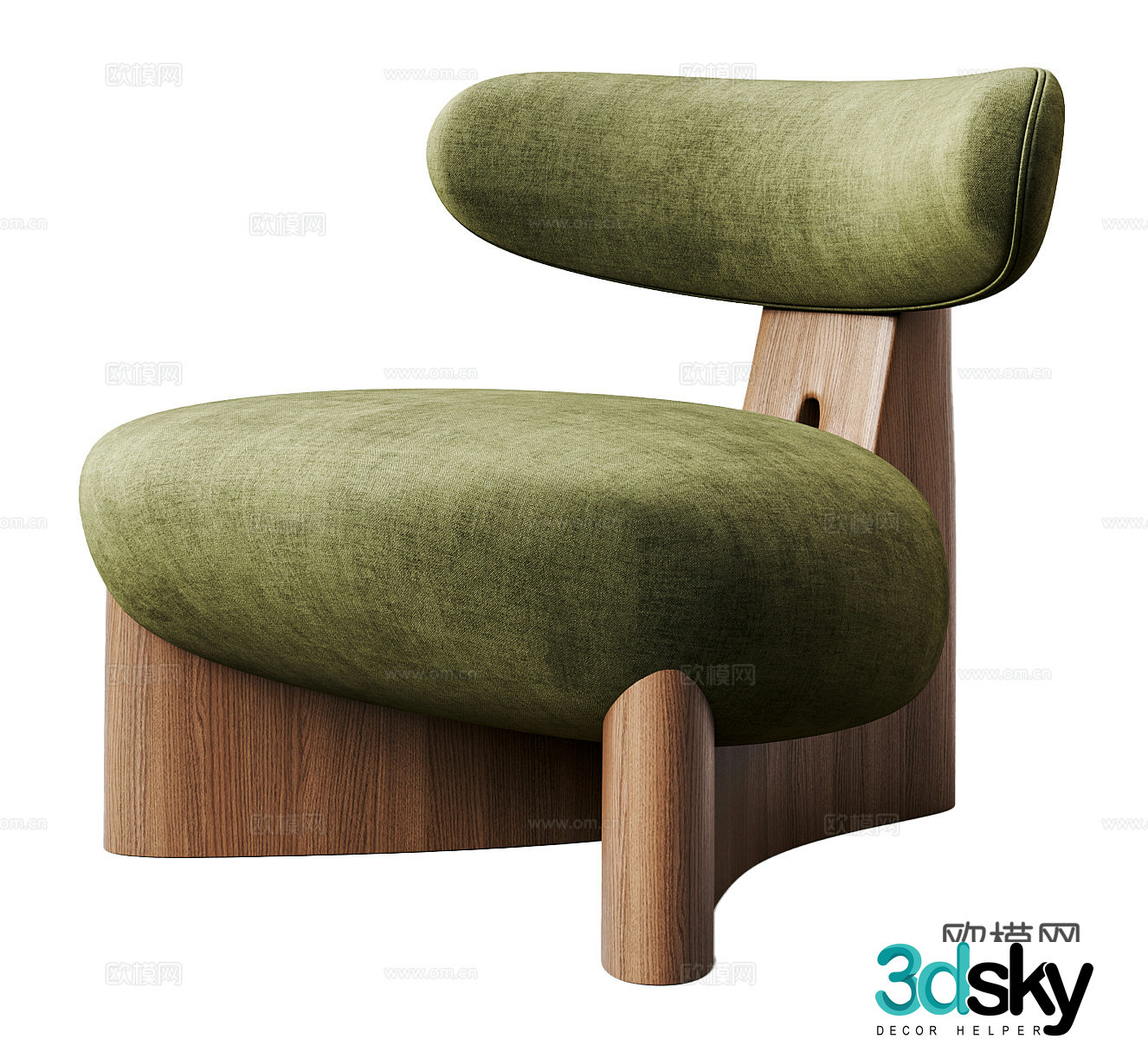Fabric leisure chair Fabric single chair Fabric backrest chair Courtyard leisure chair Courtyard single chair Outdoor 3D model