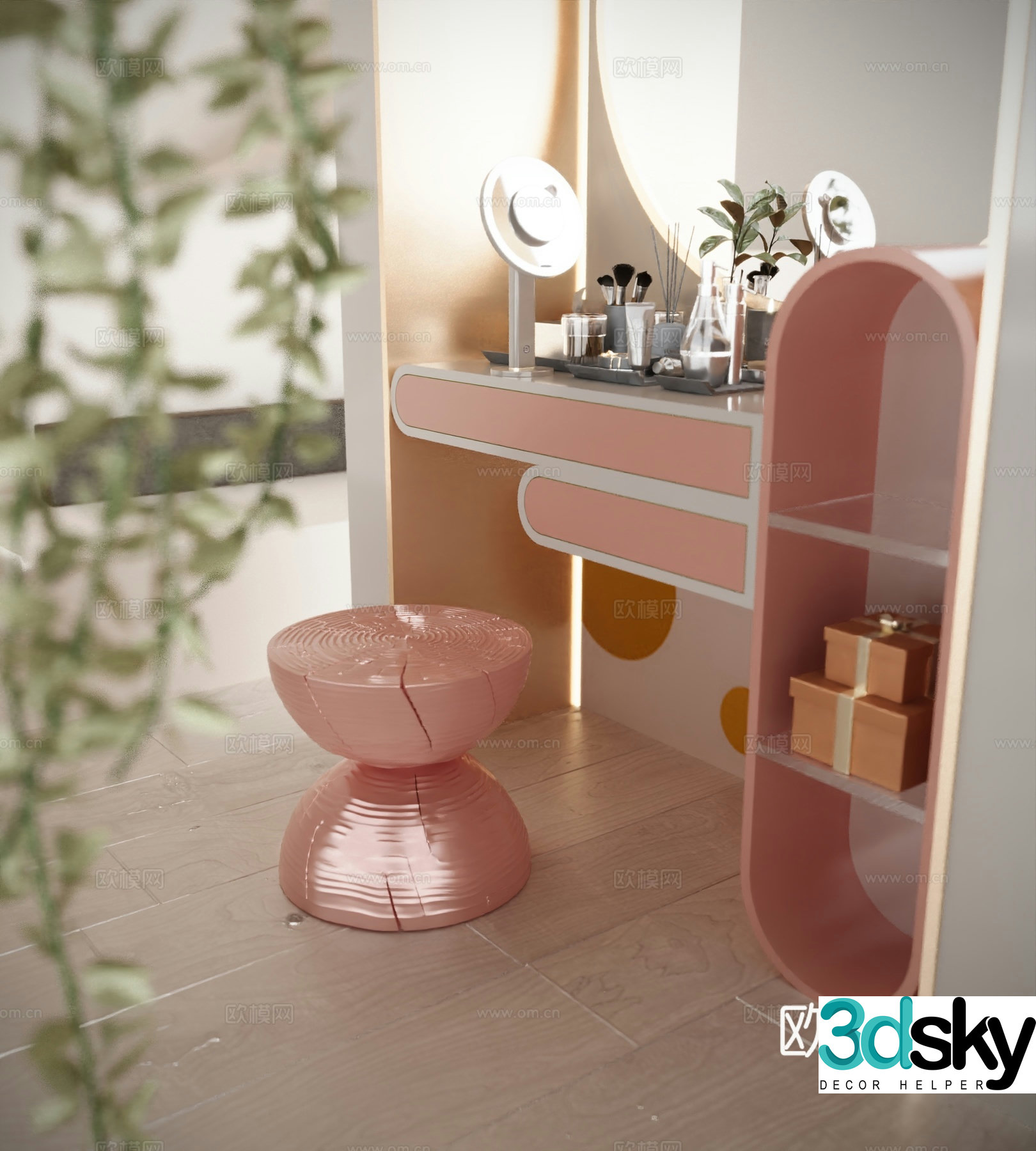 Modern dressing table Wardrobe dressing table Children’s dressing table 3D model