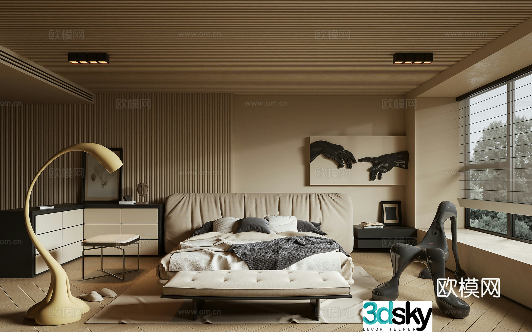 Modern bedroom 3d model