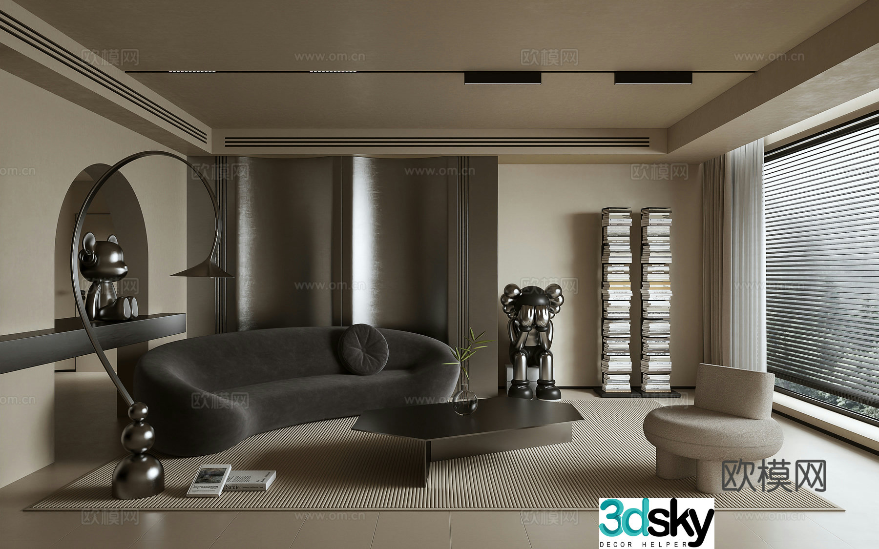 Modern living room 3d model