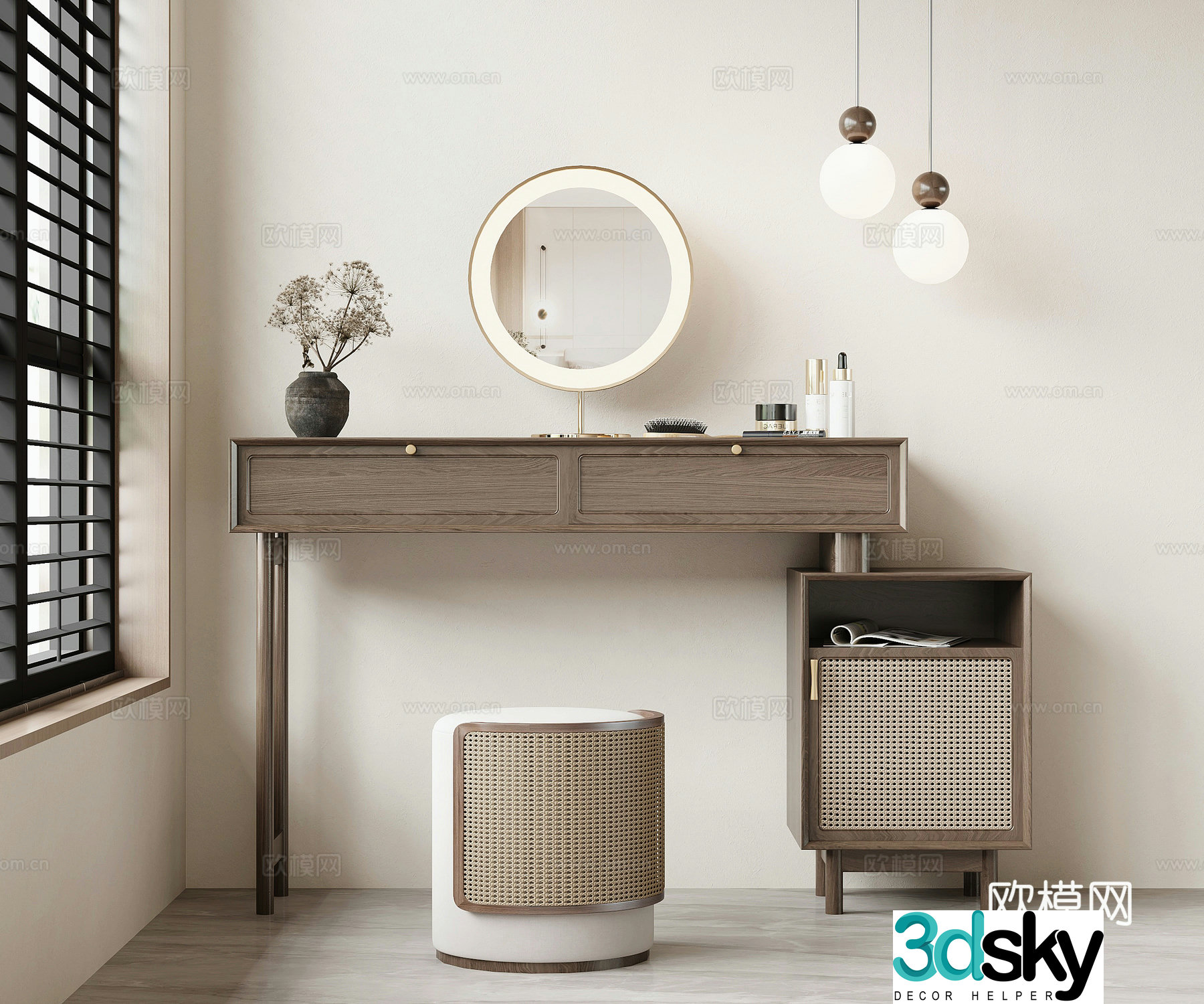 Wasabi dressing table 3D model