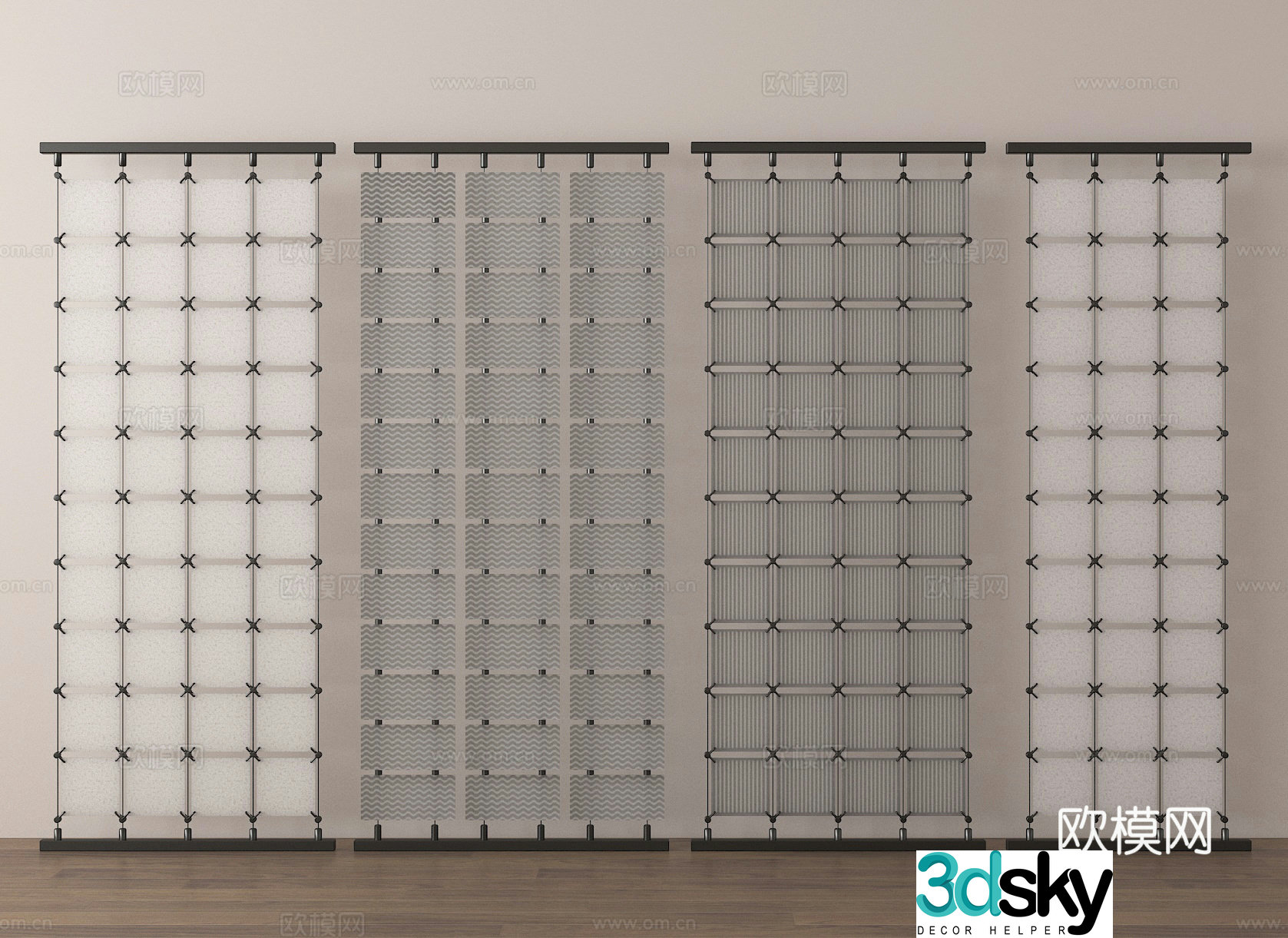 Entrance partition glass partition 3d model