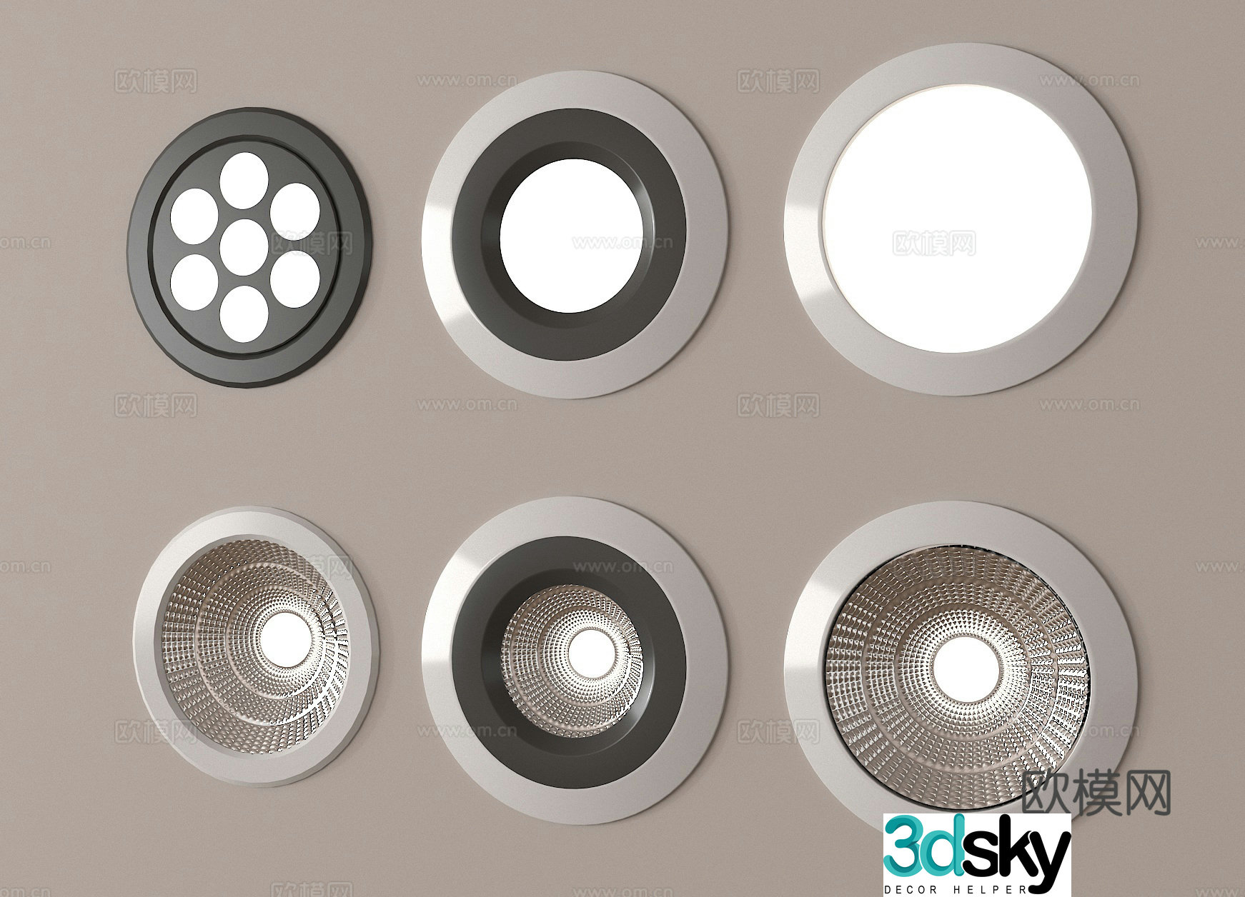 Spotlight Downlight Bulleye Lamp 3D Model