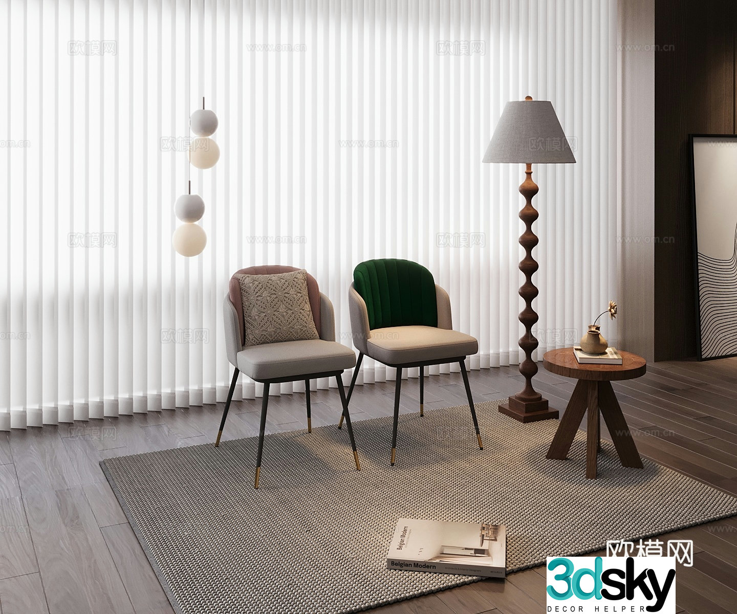 Light luxury seat 3D model