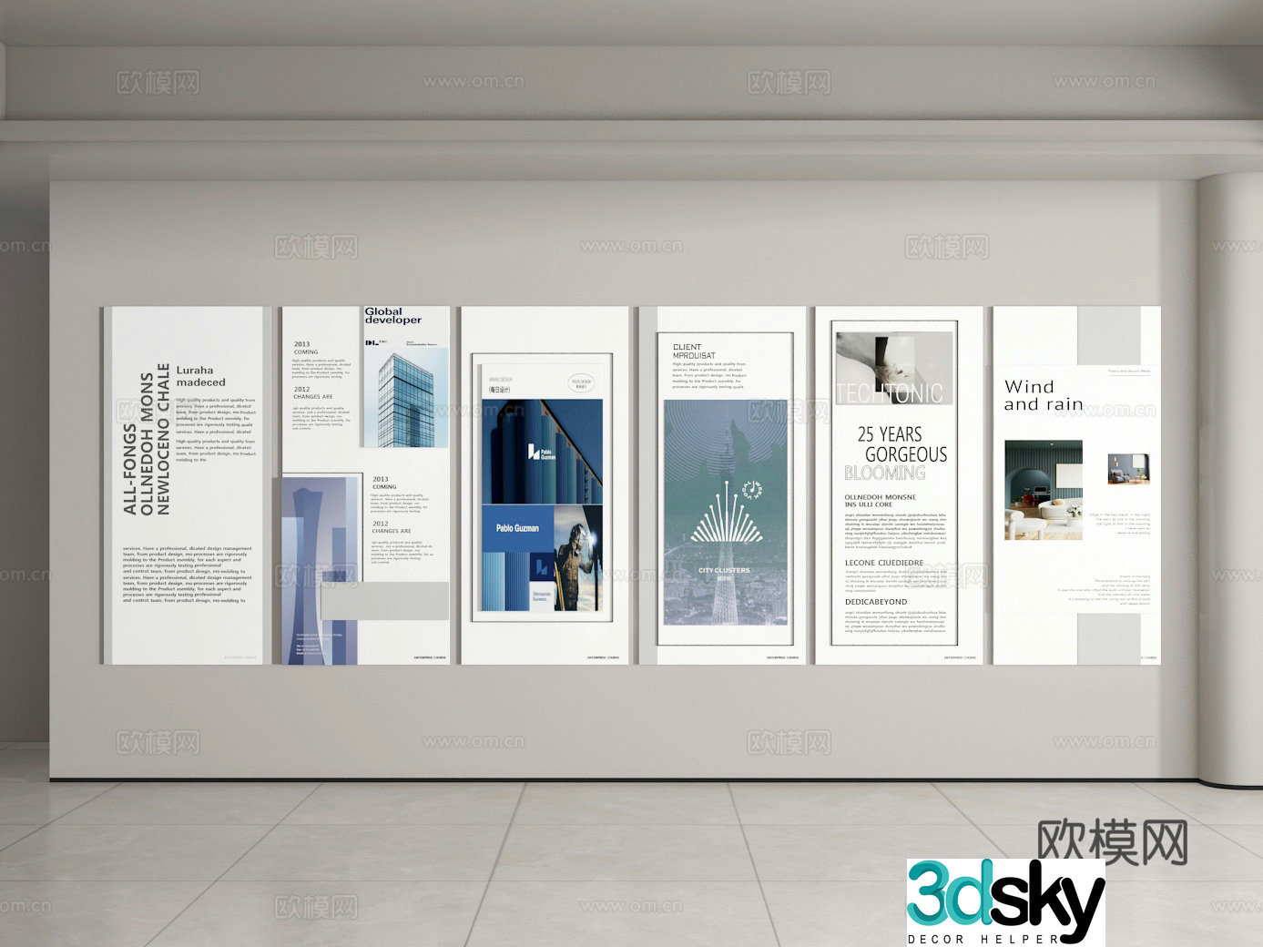 Cultural wall 3d model