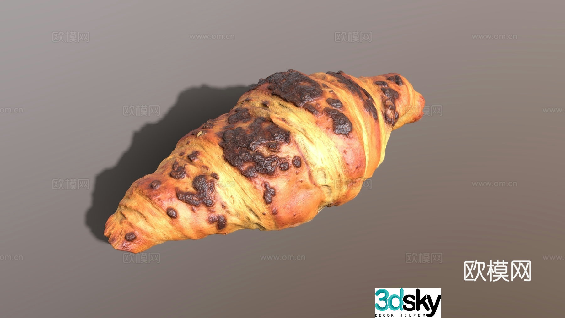 Food and drink Croissant Cake 3d model