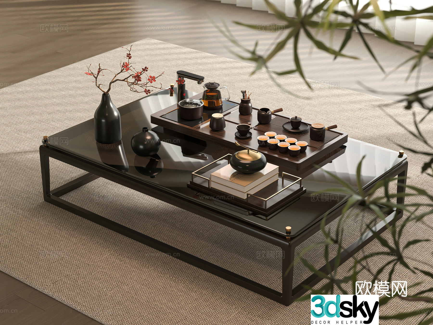 New Chinese coffee table 3D model