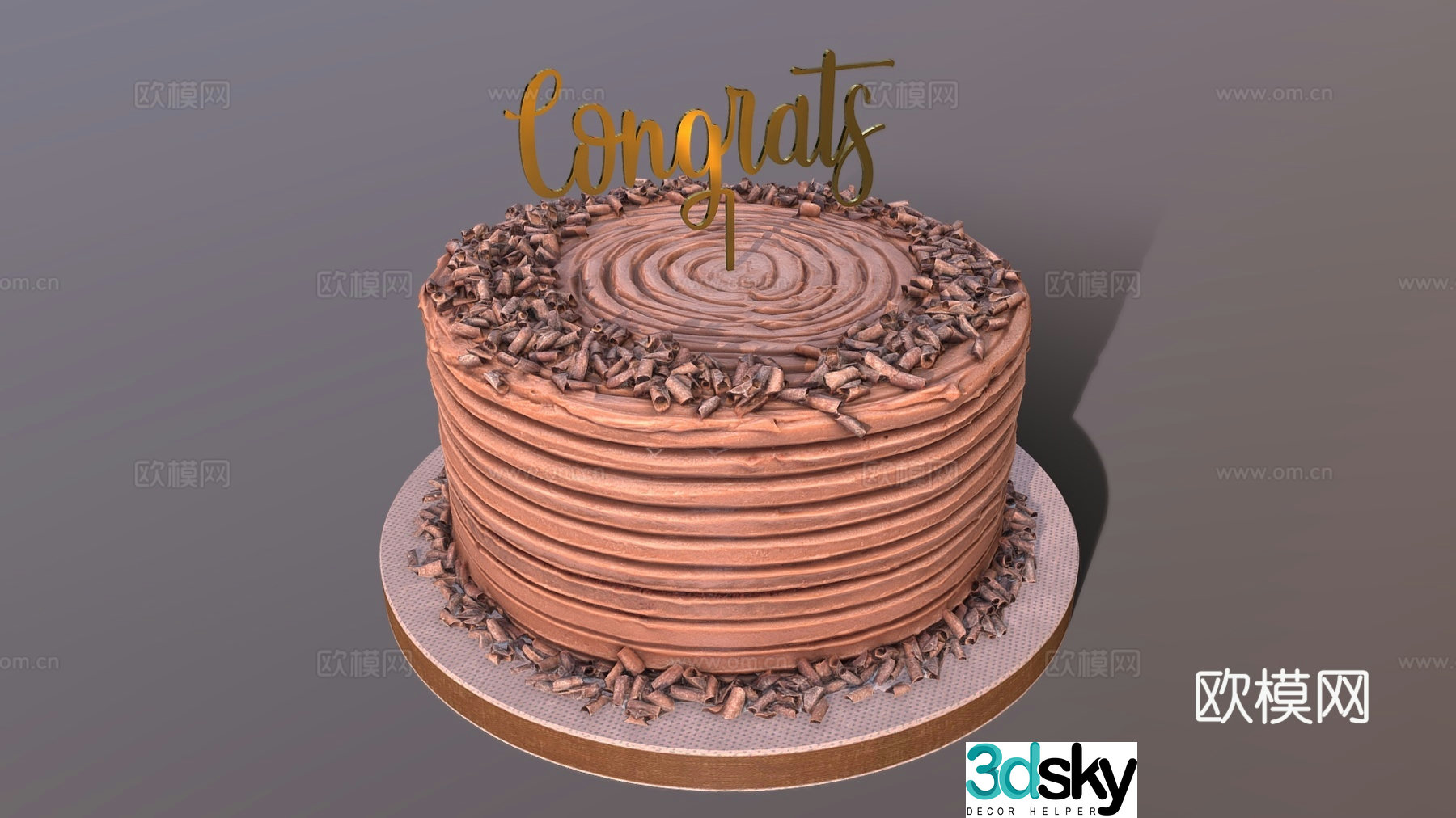 Food and drink Cream cake Birthday cake Chocolate cake Creative cake Food 3d model