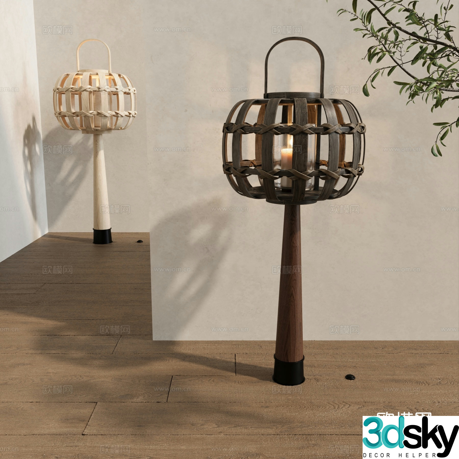 Wasabi Middle Ages Floor Lamp Decorative Lamp 3D Model