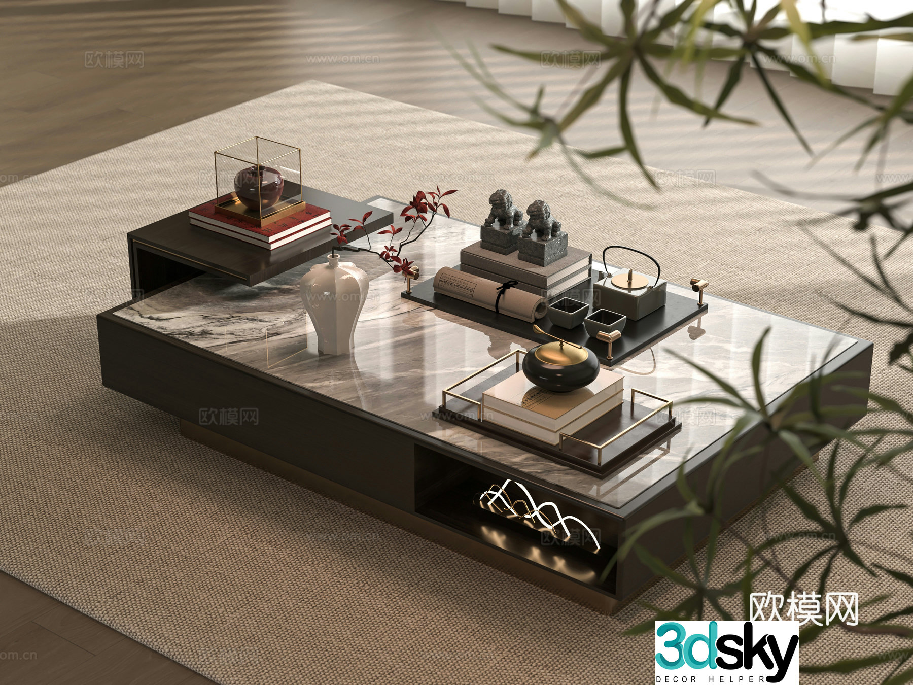 New Chinese coffee table 3D model