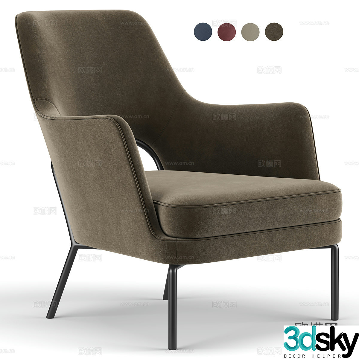 Fabric leisure chair Fabric single chair Fabric backrest chair Outdoor leisure chair Outdoor single chair Courtyard 3D model