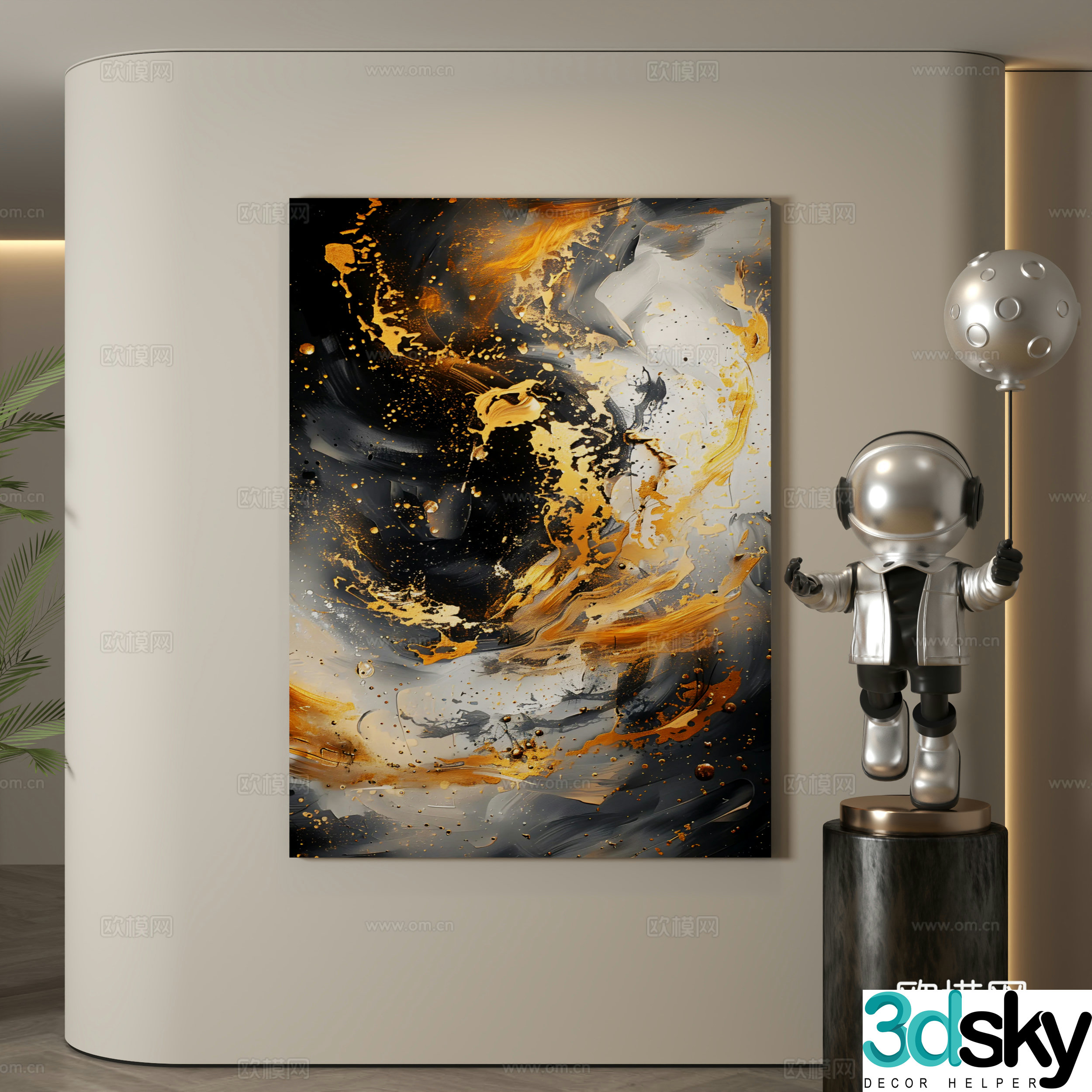 Modern hanging paintings Italian hanging paintings Simple hanging paintings Hanging paintings Decorative paintings 3D model