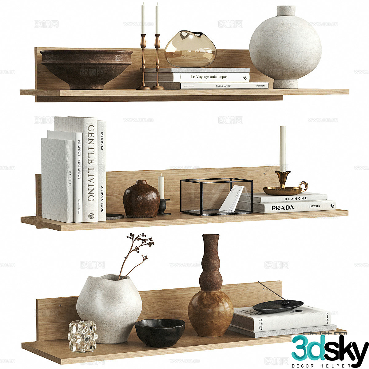 Decorative ornaments Jewelry ornaments Wasabi ornaments Study room floor Decorative laminate Solid wood laminate 3D model