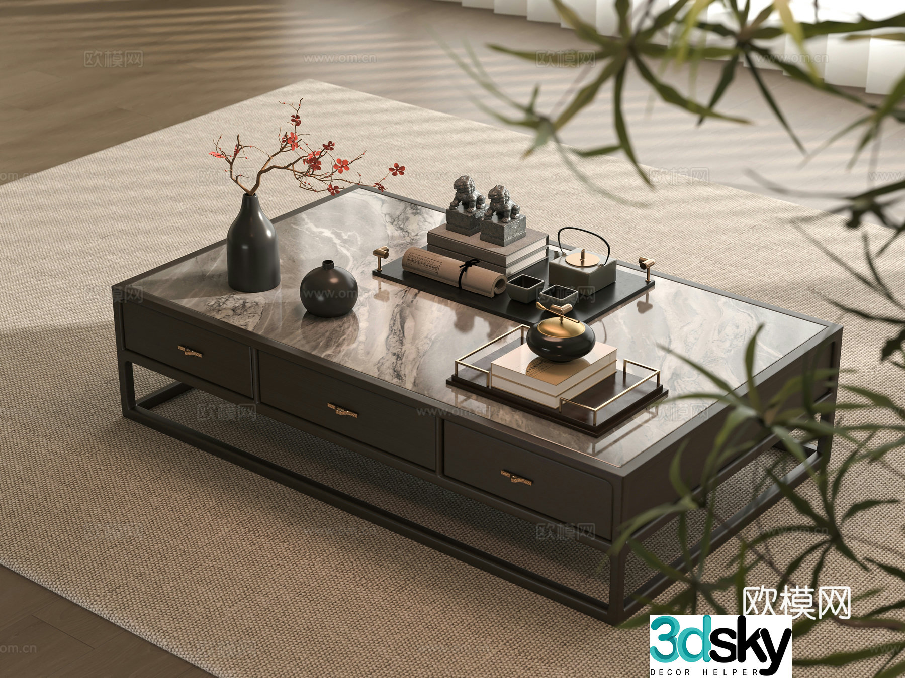New Chinese coffee table 3D model