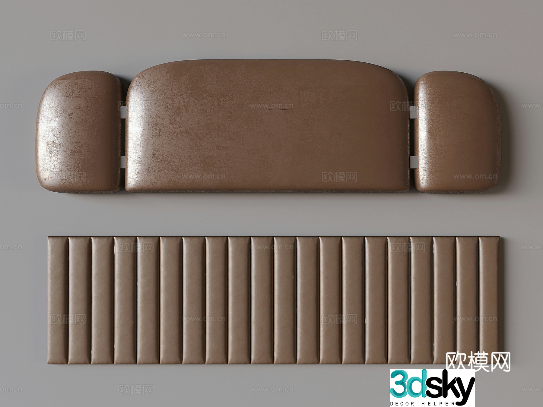 Italian light luxury bed backrest soft bag bedside backrest 3D model