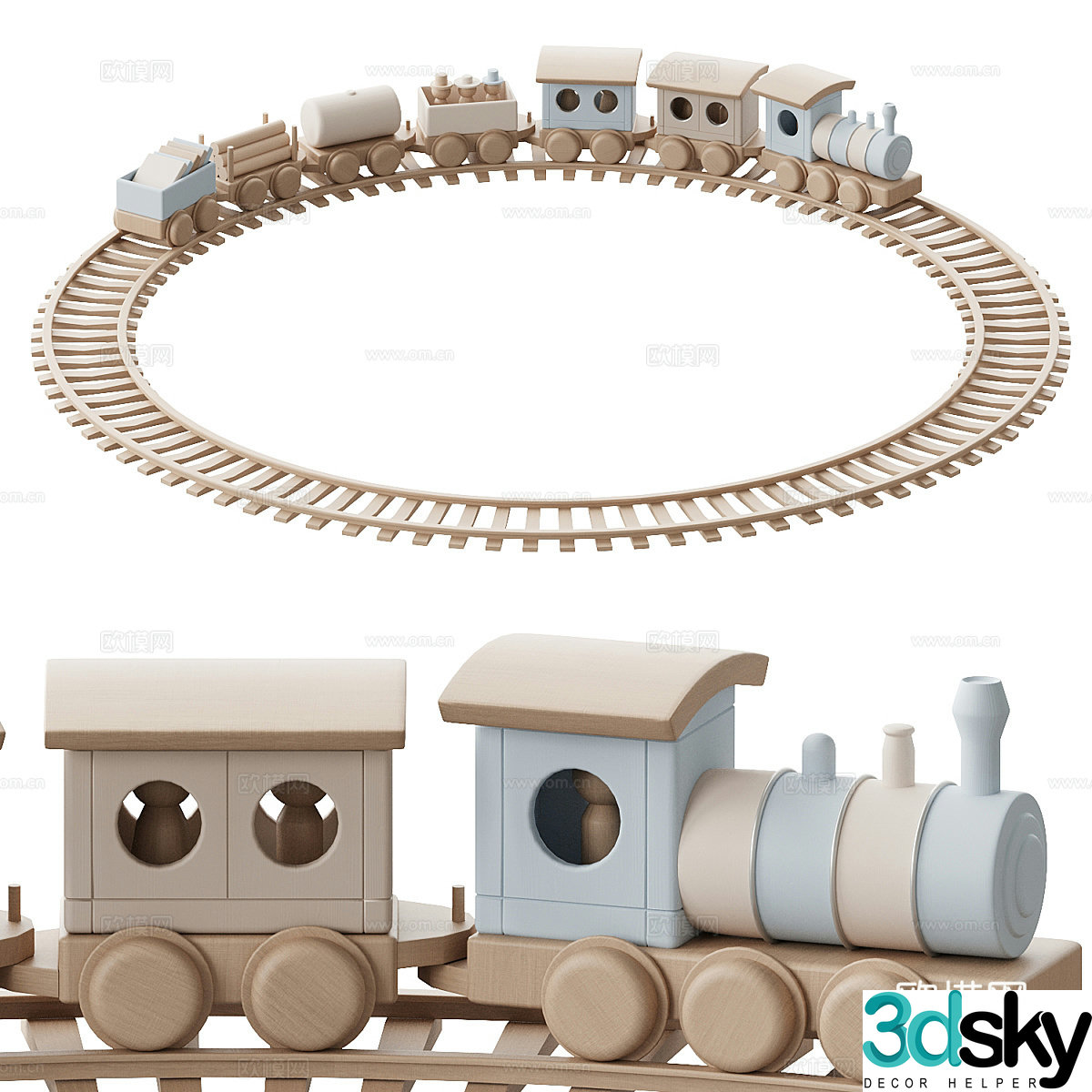 Children’s train toy 3d model