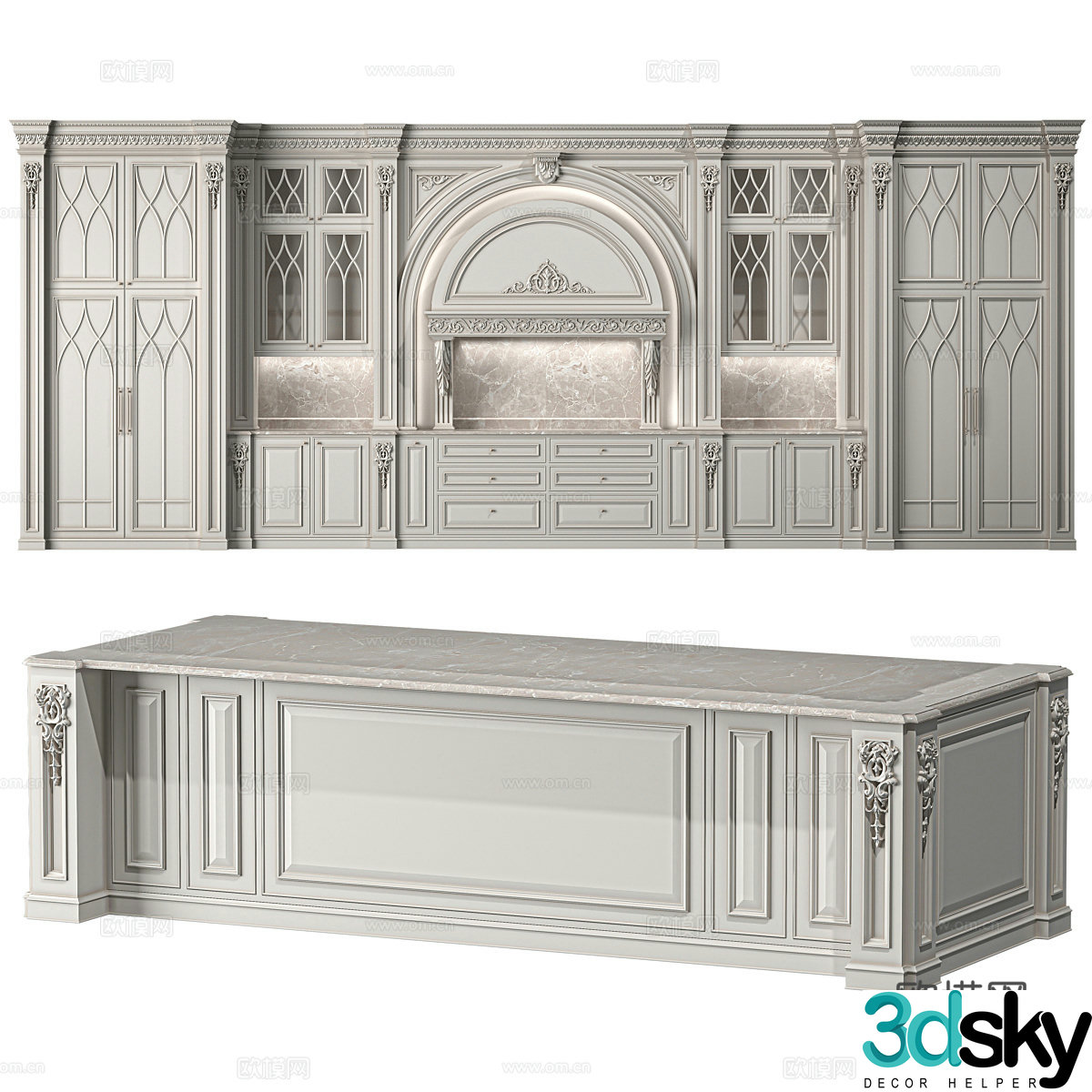 French cabinet 3d model